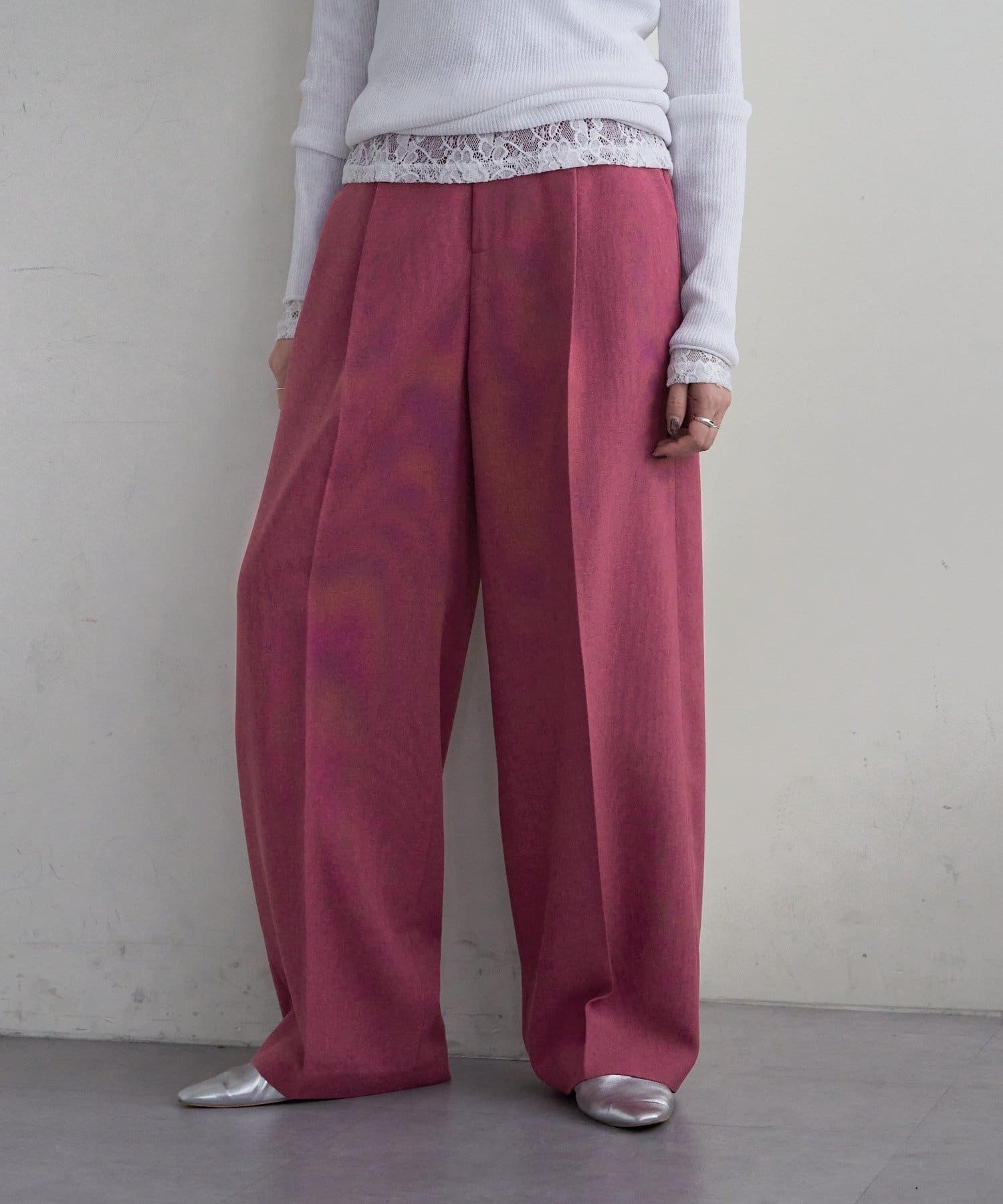 OUTLET(アウトレット) 【SHENERY】トロタックワイドパンツ