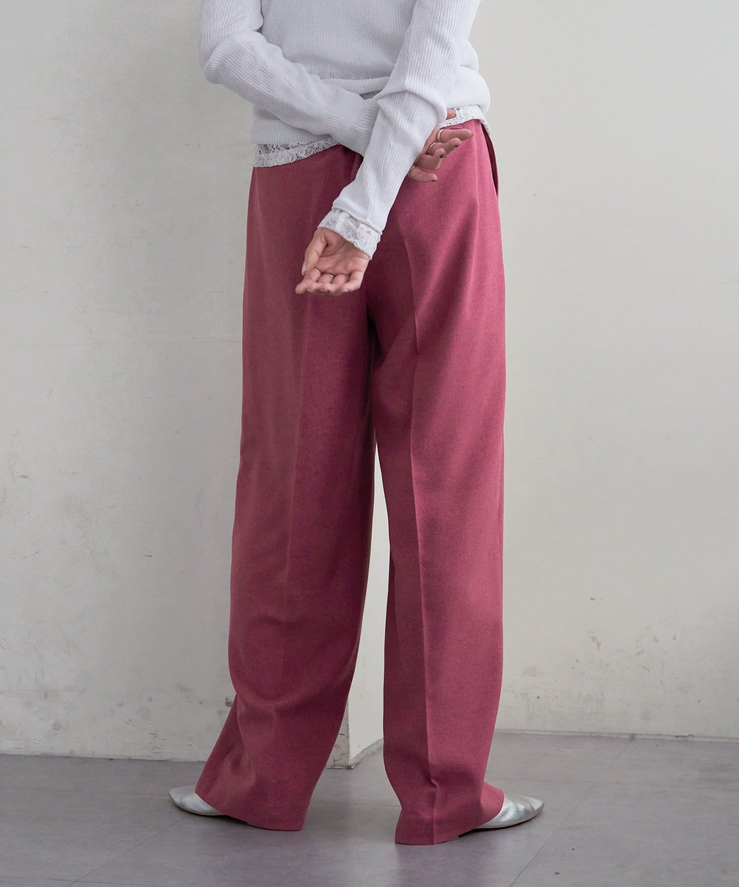 OUTLET(アウトレット) 【SHENERY】トロタックワイドパンツ