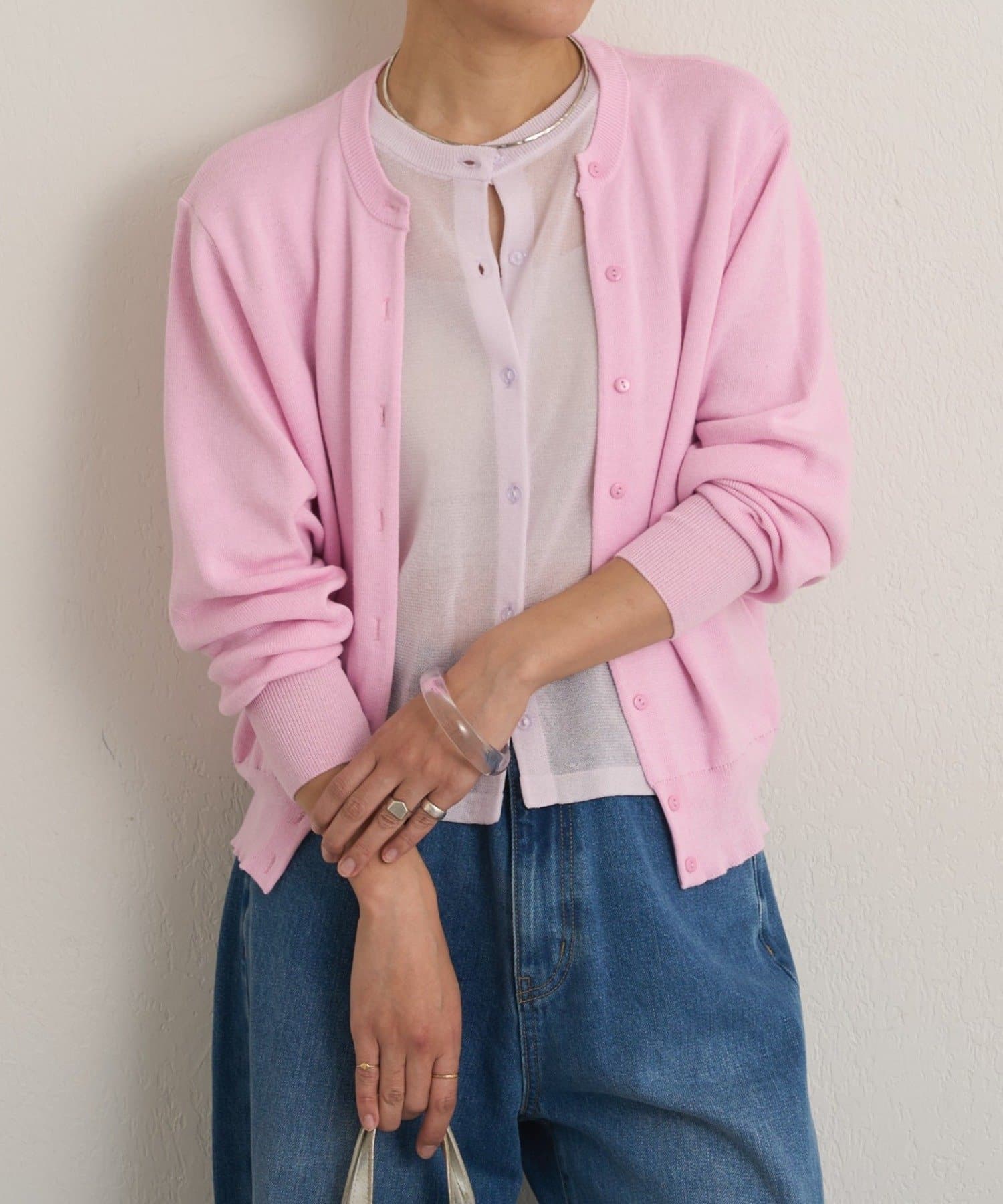 OUTLET(アウトレット) 【Omekashi】レイヤードニットカーディガン