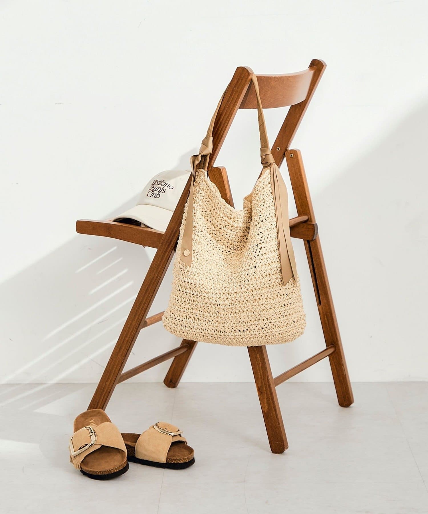 FREDY & GLOSTER(フレディ アンド グロスター) グログランハンドル柄編みトートバッグ