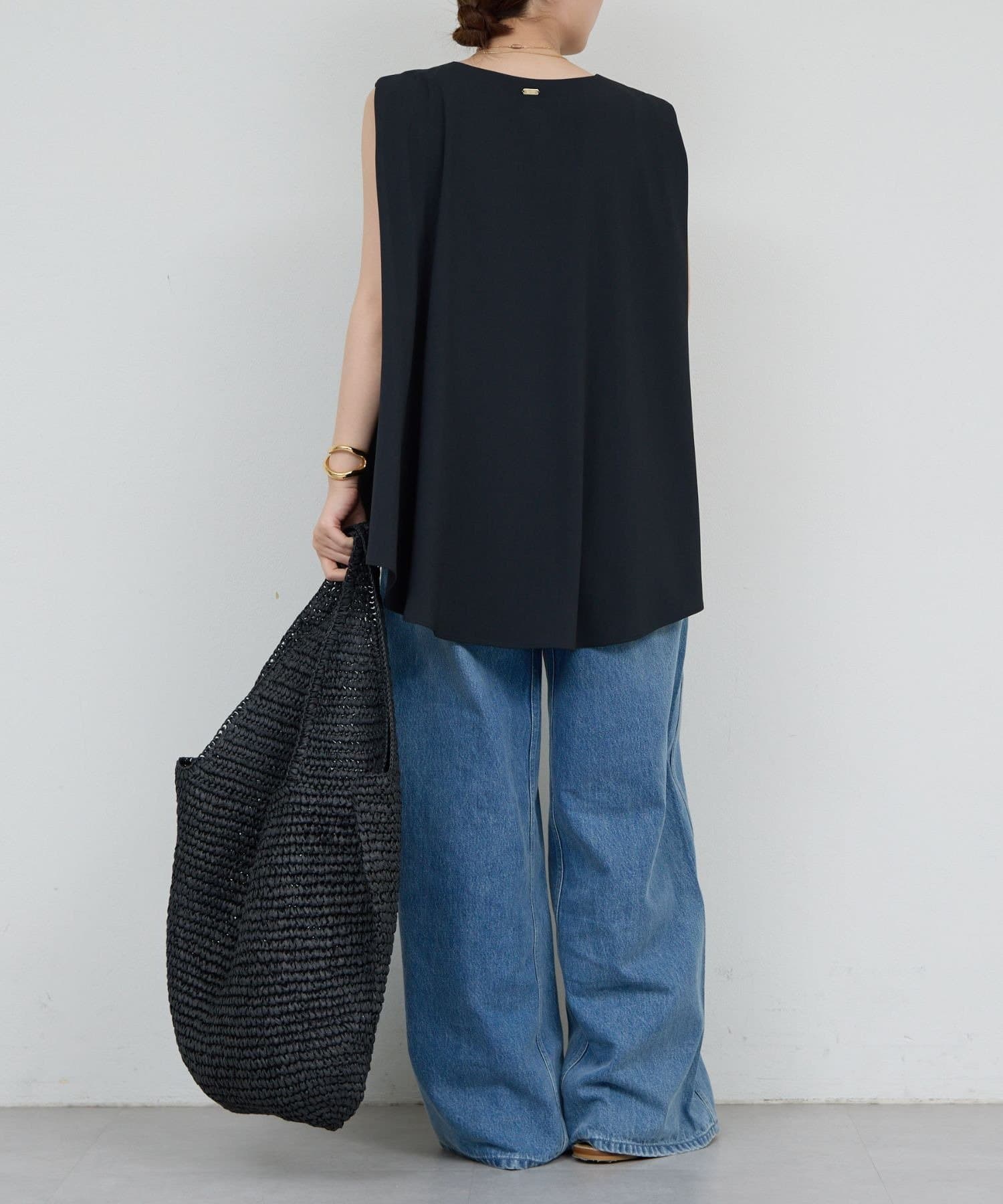 GALLARDAGALANTE(ガリャルダガランテ) 【4/29(水)10:30 予約開始】【体型カバー】ショルダータックノースリーブブラウス