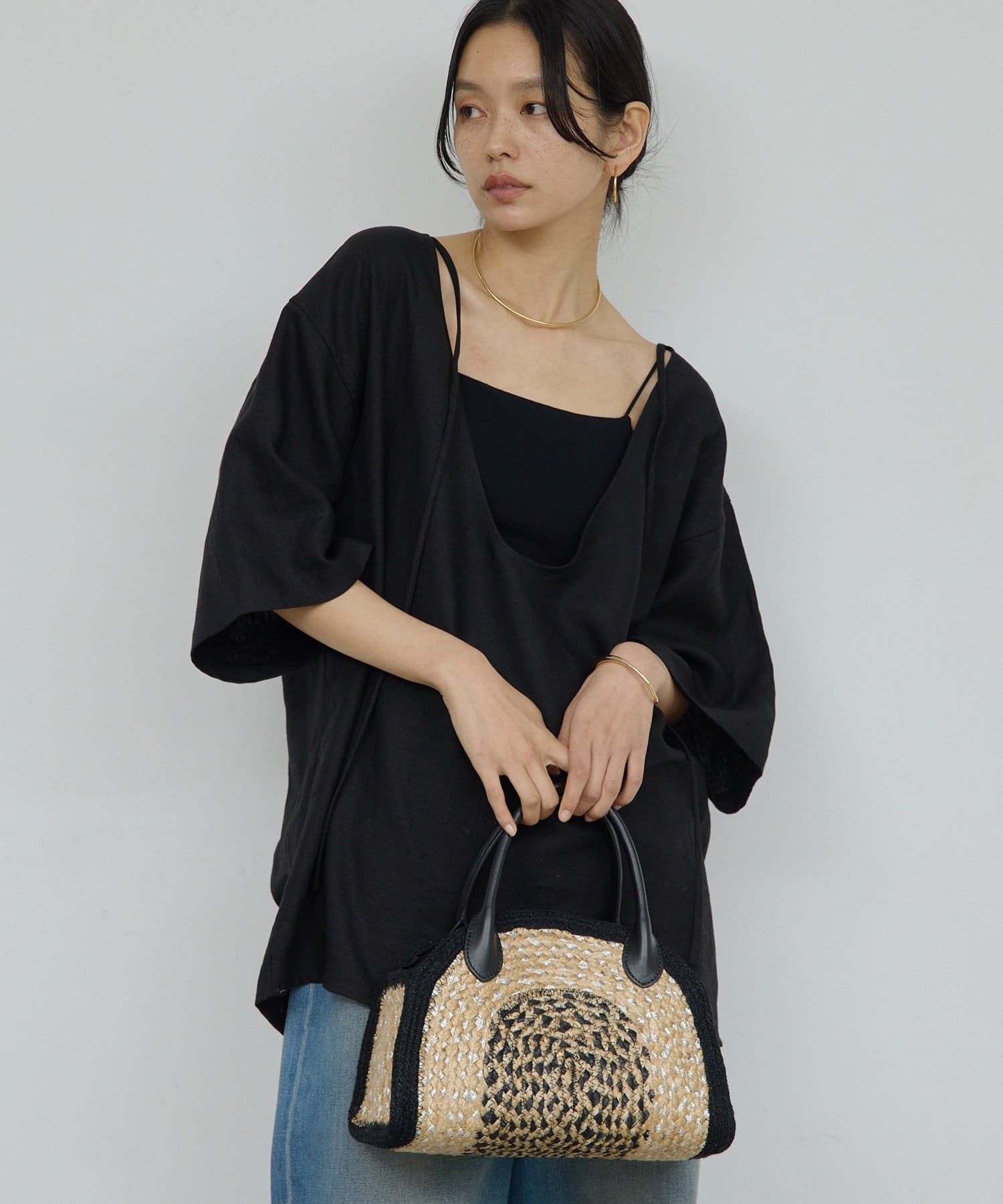 GALLARDAGALANTE(ガリャルダガランテ) リネンディープネックプルオーバー