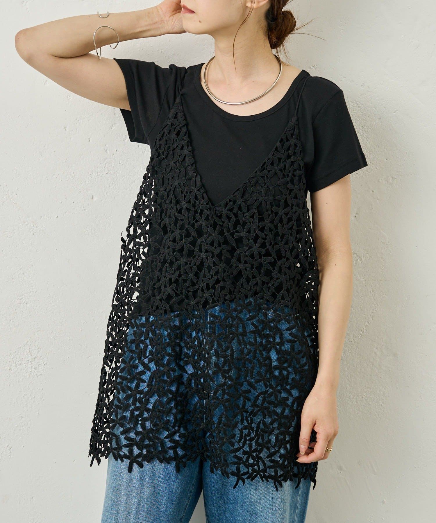 Omekashi(オメカシ) スパンテレコ半袖Tシャツ