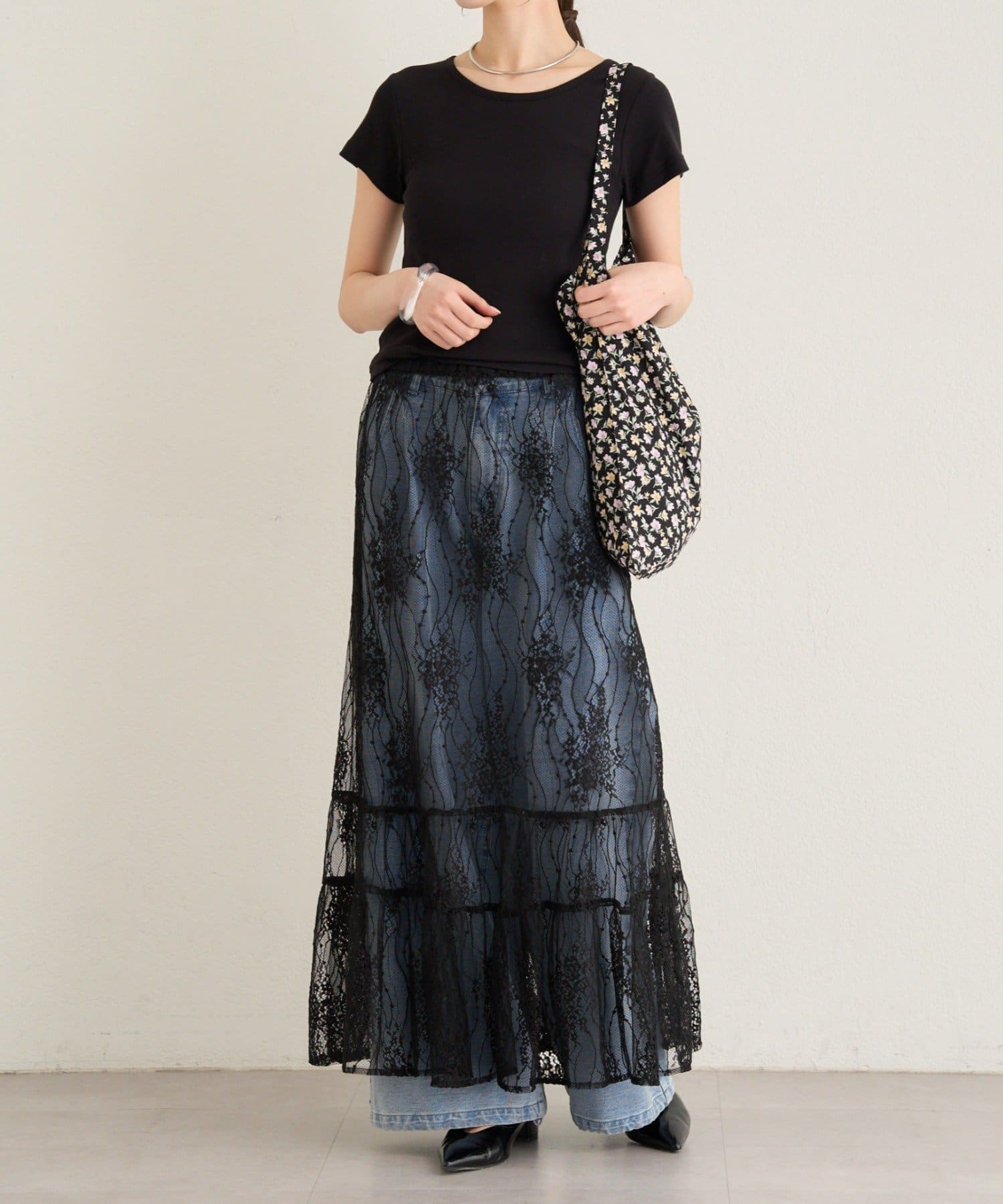 Omekashi(オメカシ) スパンテレコ半袖Tシャツ