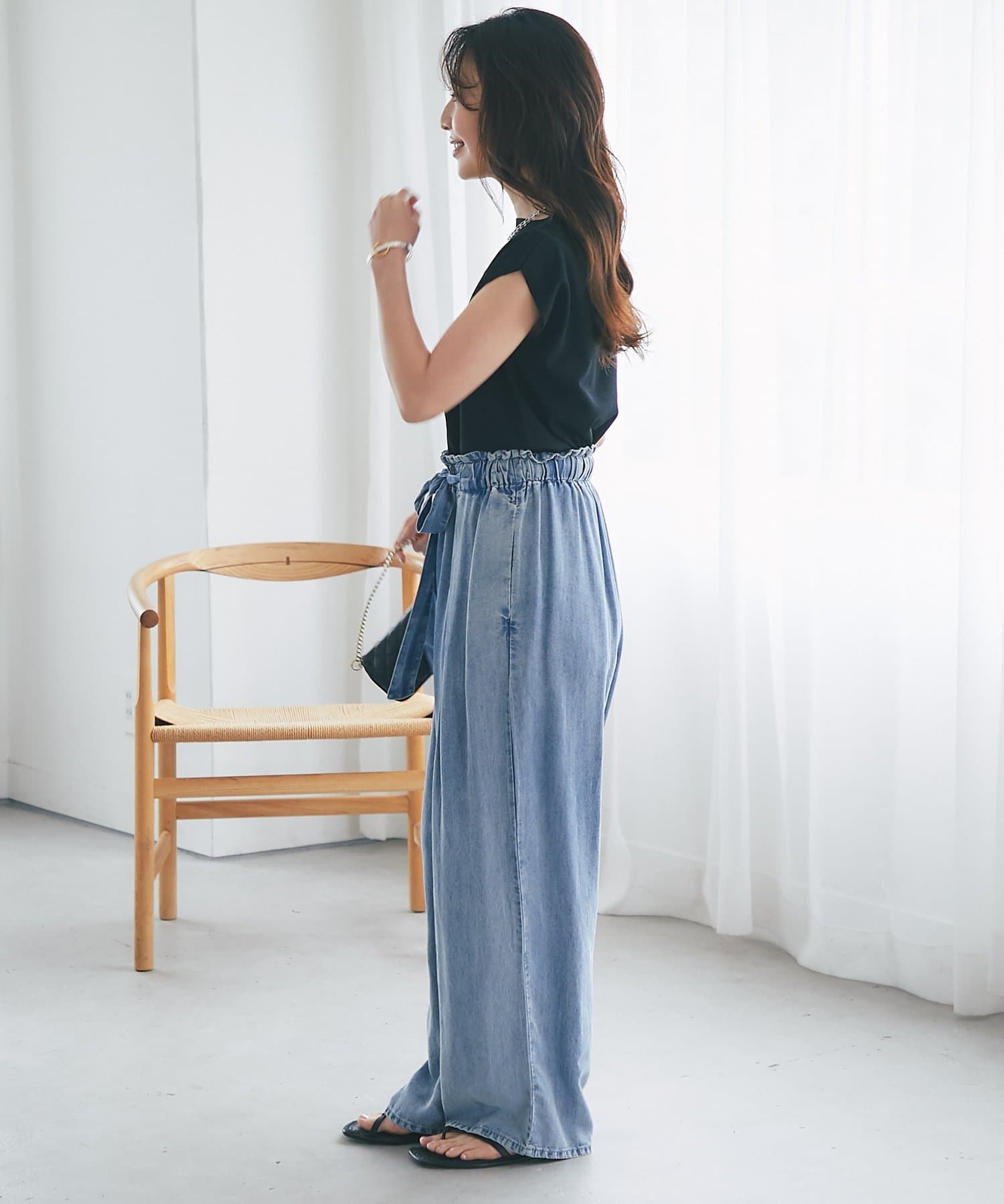 La boutique BonBon(ラブティックボンボン) クールタッチUVオフショルフレンチニット