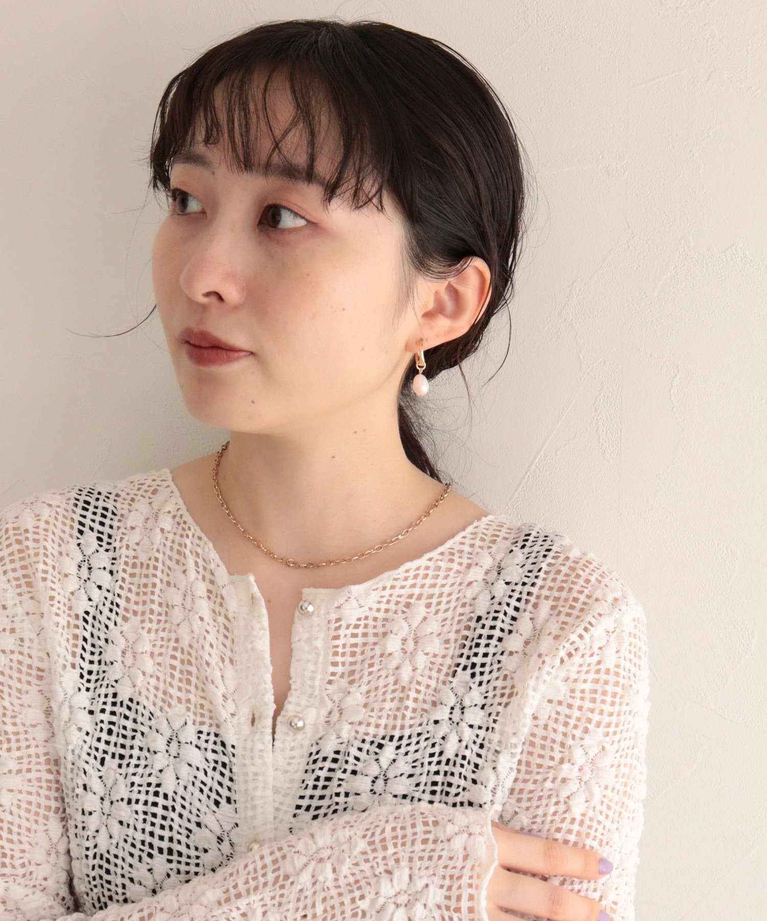 FREDY & GLOSTER(フレディ アンド グロスター) 淡水パールリングピアス