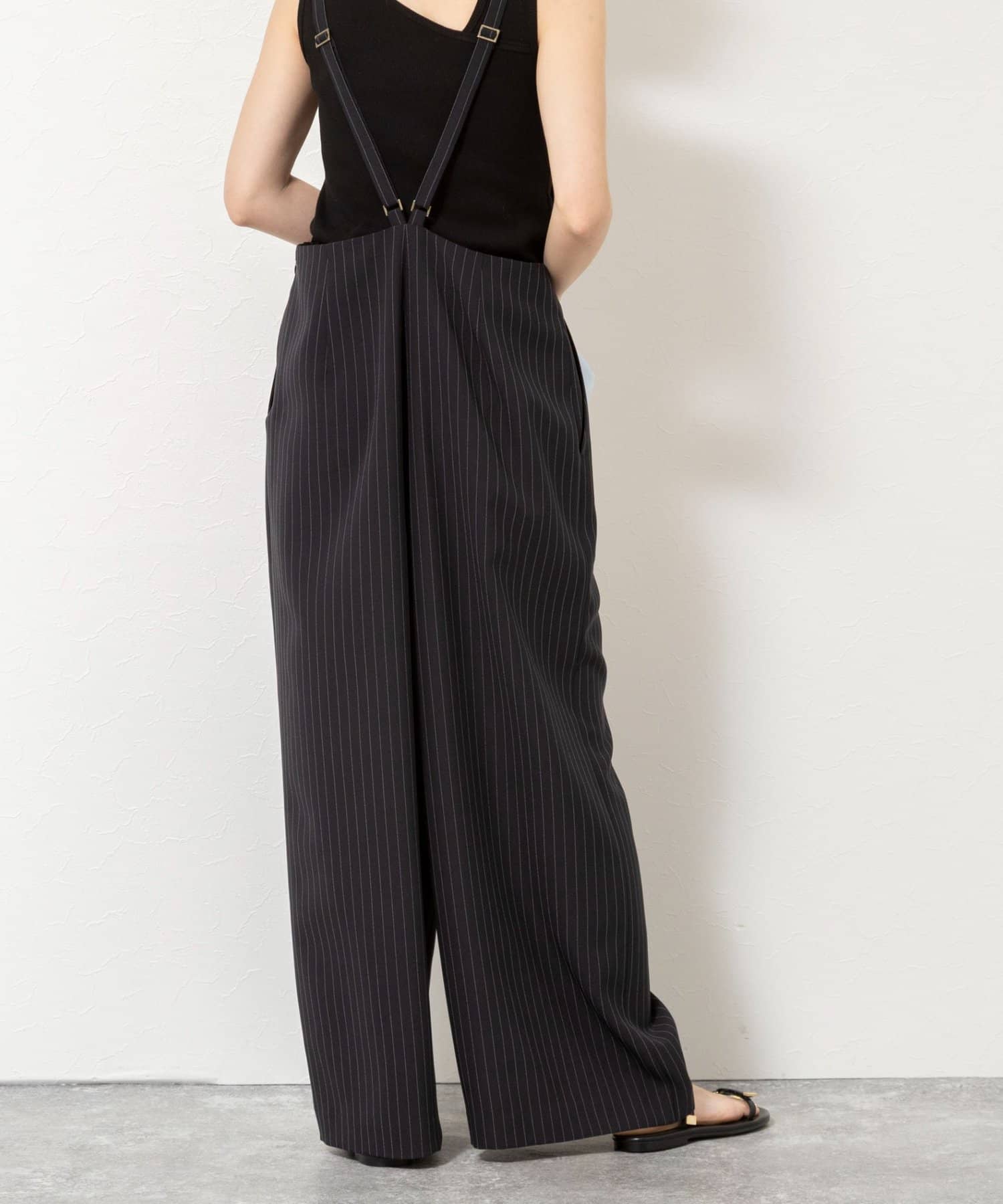 NOLLEY'S(ノーリーズ) ウォッシャブル多機能ツイルサロペットパンツ