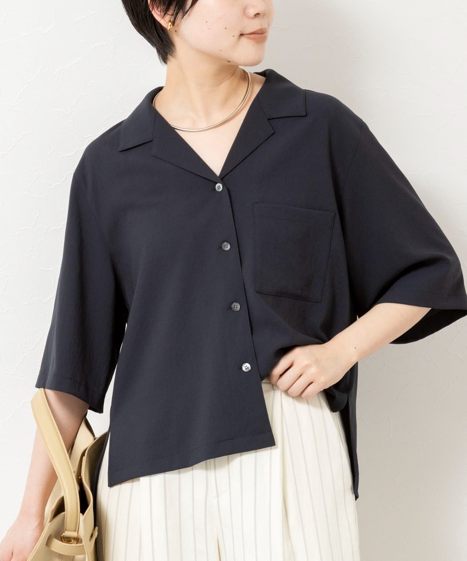 NOLLEY'S(ノーリーズ) 《セットアップ対応》ウォッシャブルエアリージョーゼットショートシャツ