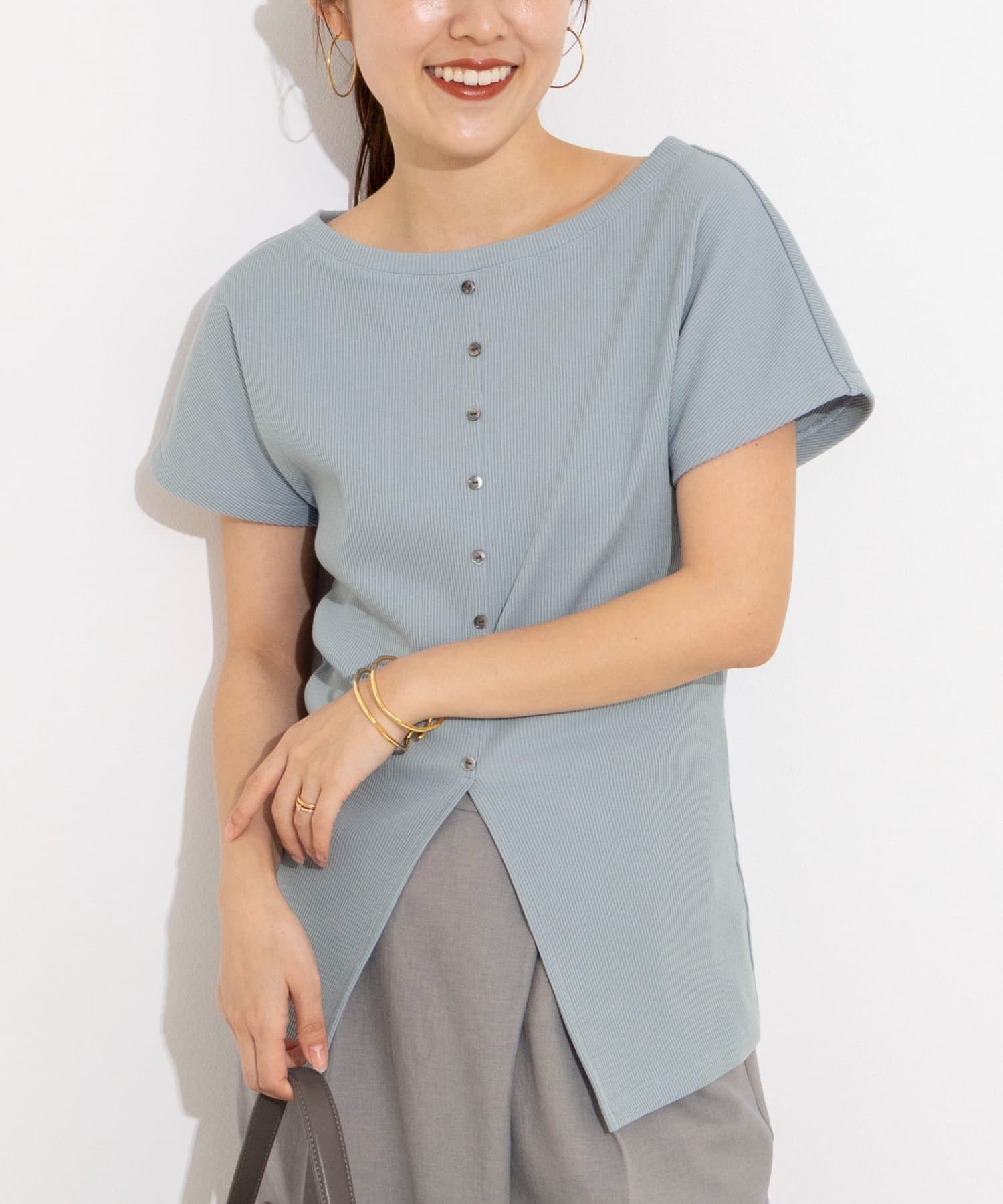 NOLLEY'S(ノーリーズ) ウォッシャブルスリット2WAYプルオーバー