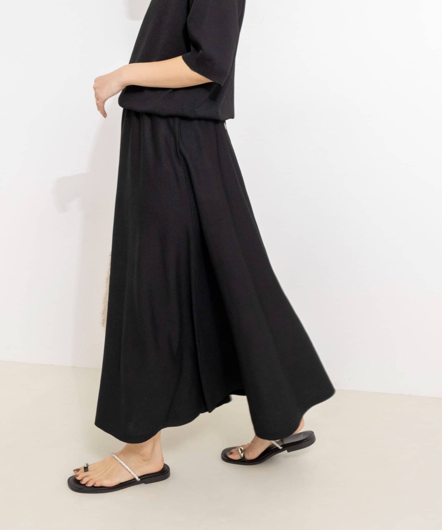 NOLLEY'S(ノーリーズ) 《手洗い可能》ブラウジングフレアニットワンピース