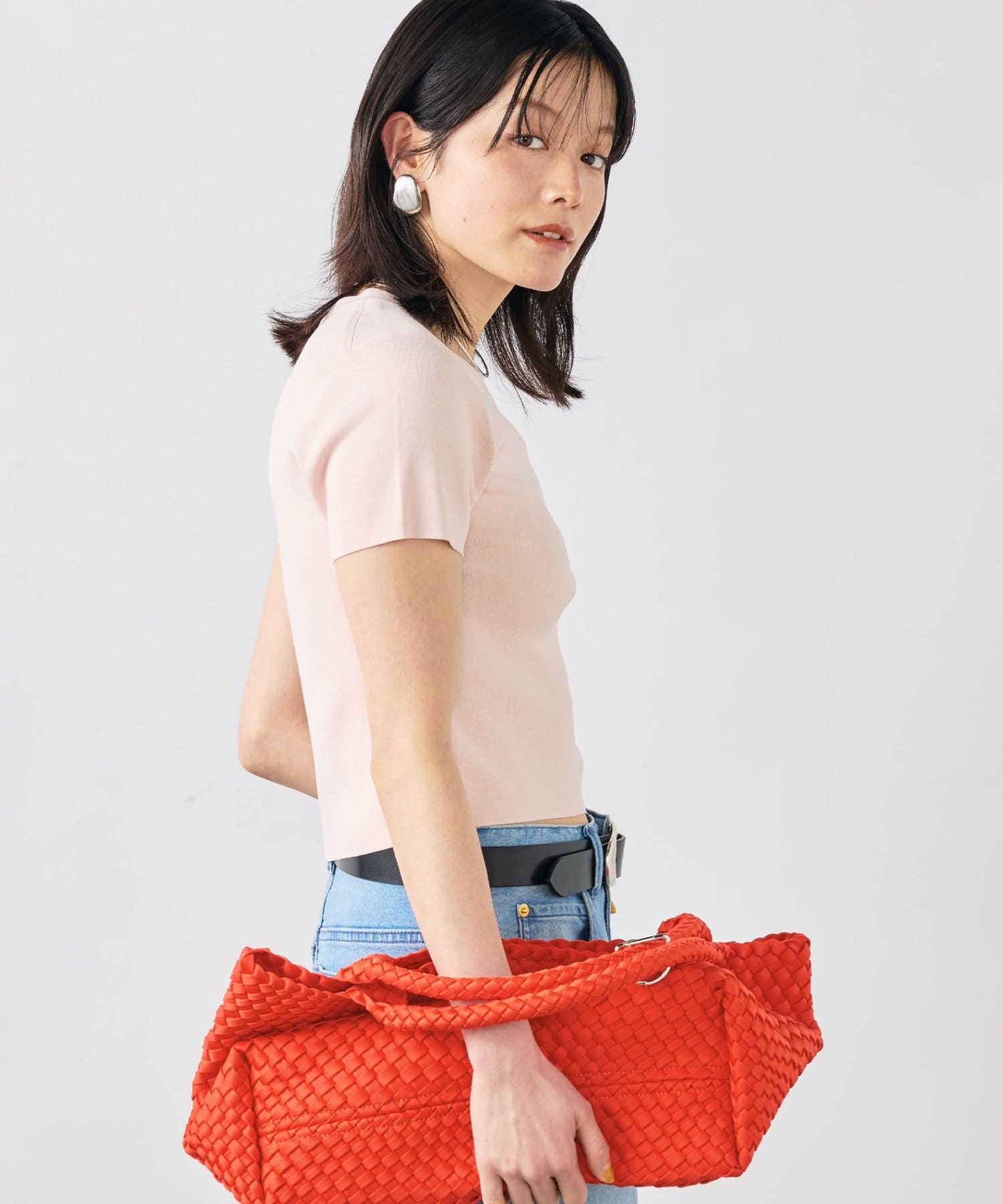 NOLLEY'S(ノーリーズ) 《手洗い可能/アンサンブル対応》マルチファンクション総針半袖プルオーバー