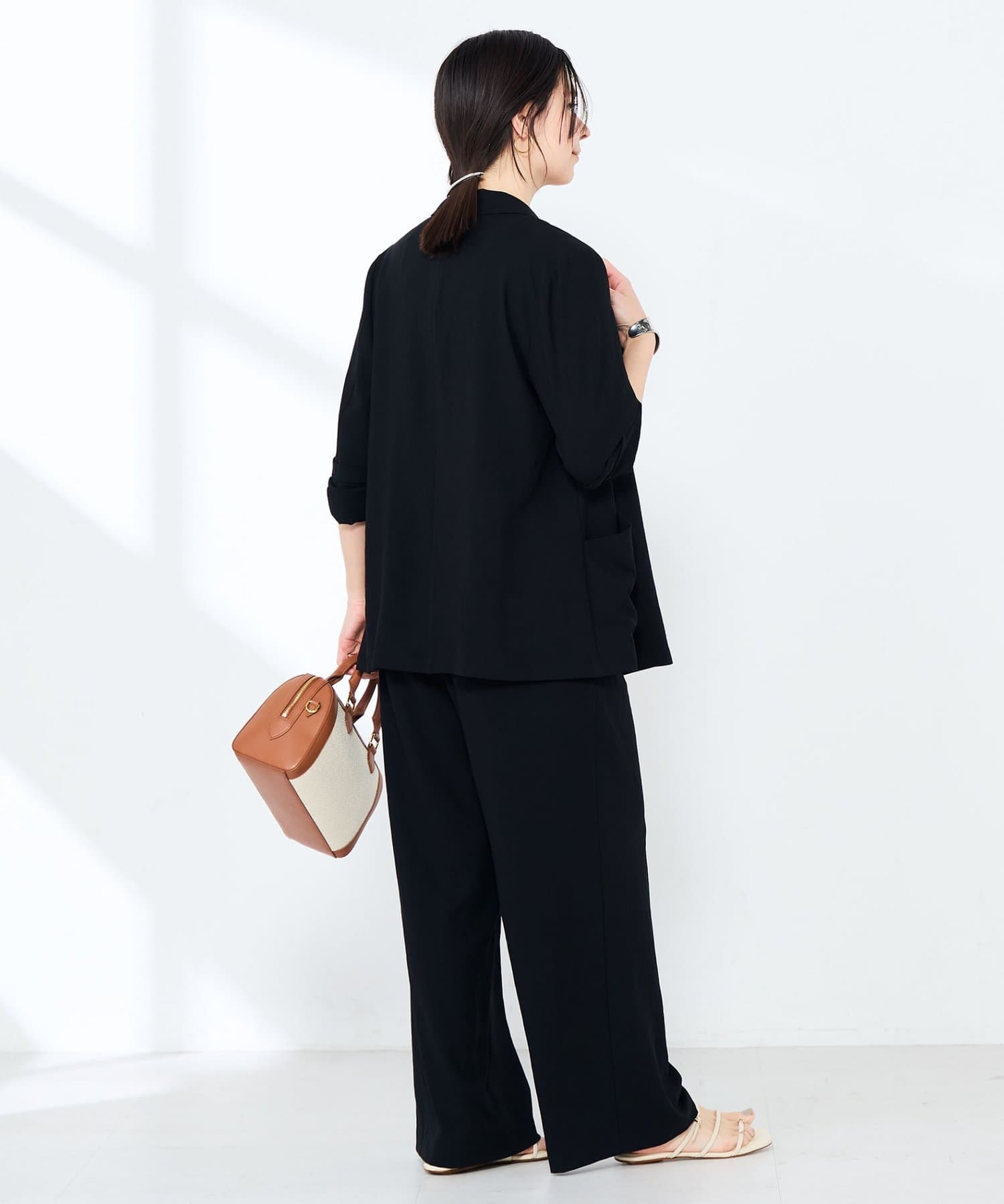 NOLLEY'S(ノーリーズ) 《セットアップ対応》ウォッシャブルエアリージョーゼットイージーワイドパンツ