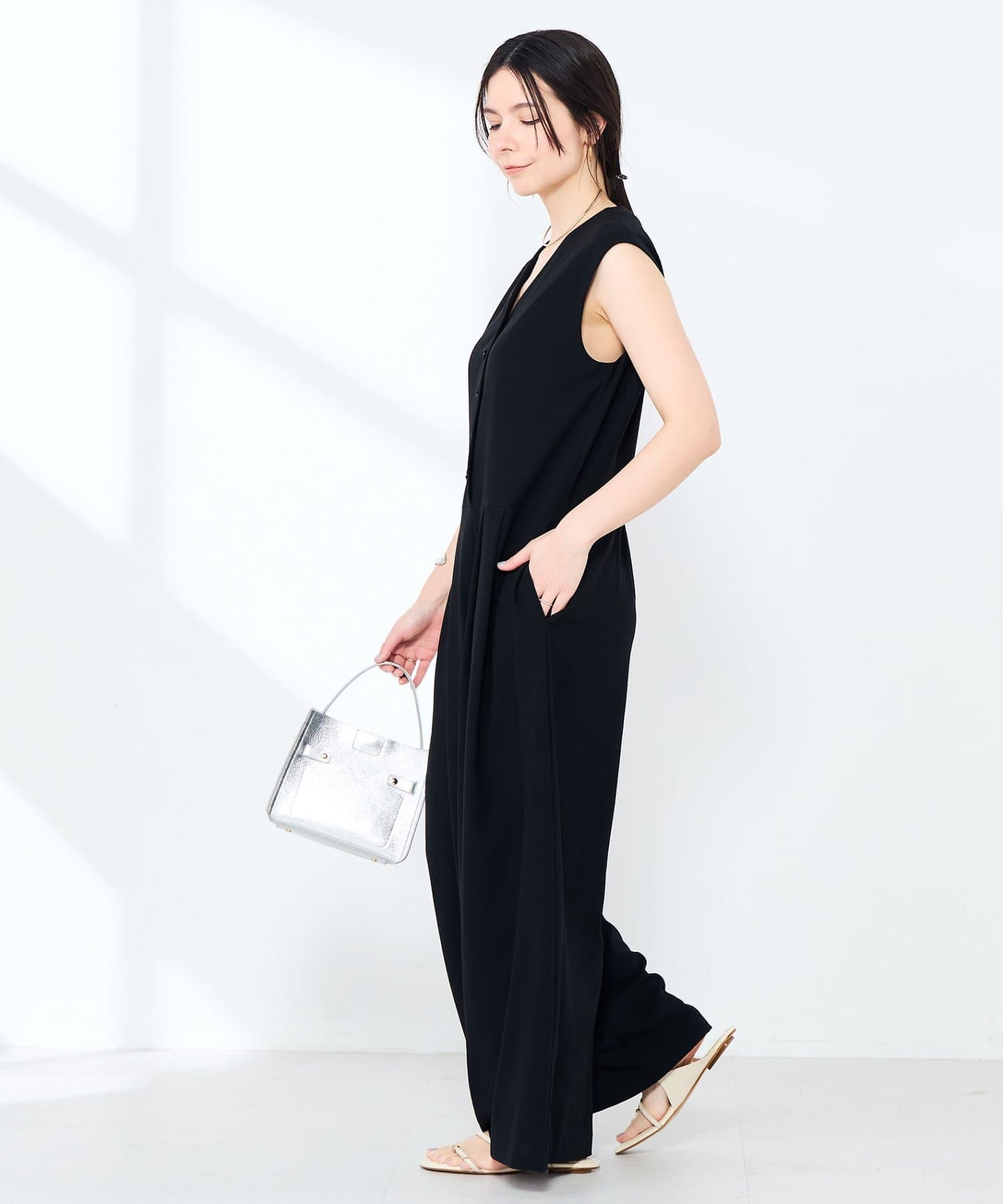 NOLLEY'S(ノーリーズ) ウォッシャブルエアリージョーゼットオールインワン