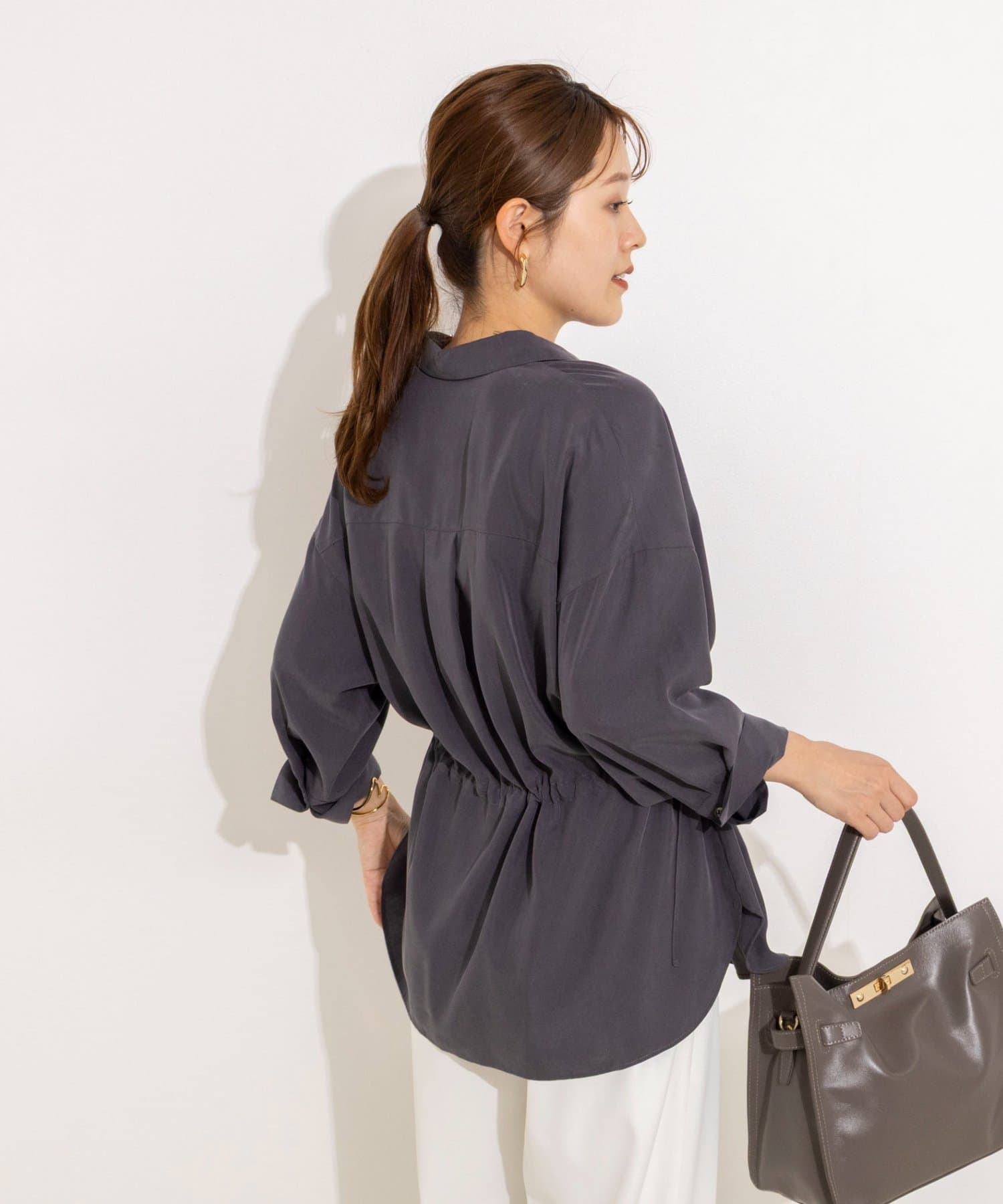 NOLLEY'S(ノーリーズ) 《セットアップ対応》ウォッシャブルサンドウォッシュシャツ