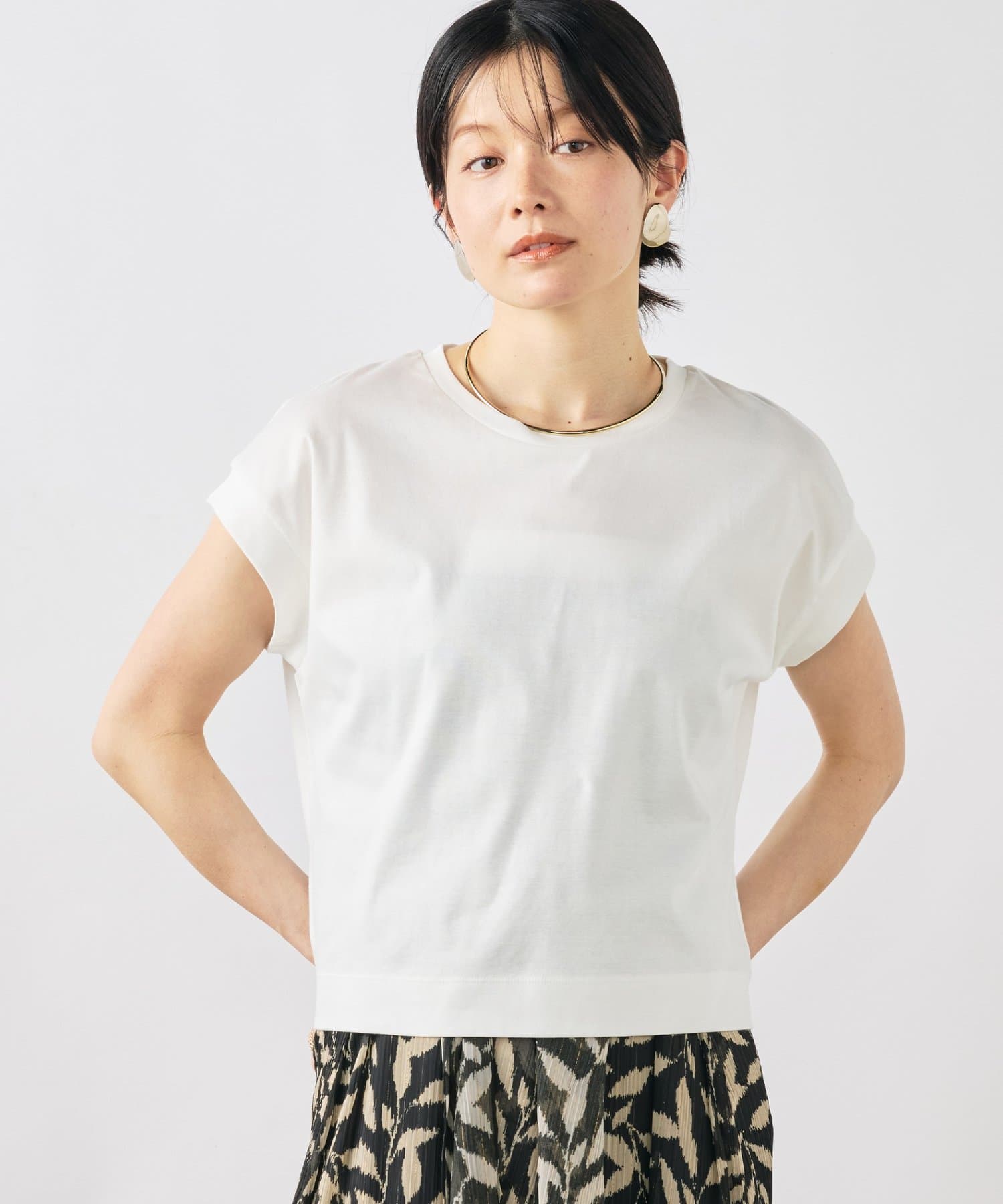 NOLLEY'S(ノーリーズ) ウォッシャブルワイドノースリーブTシャツ