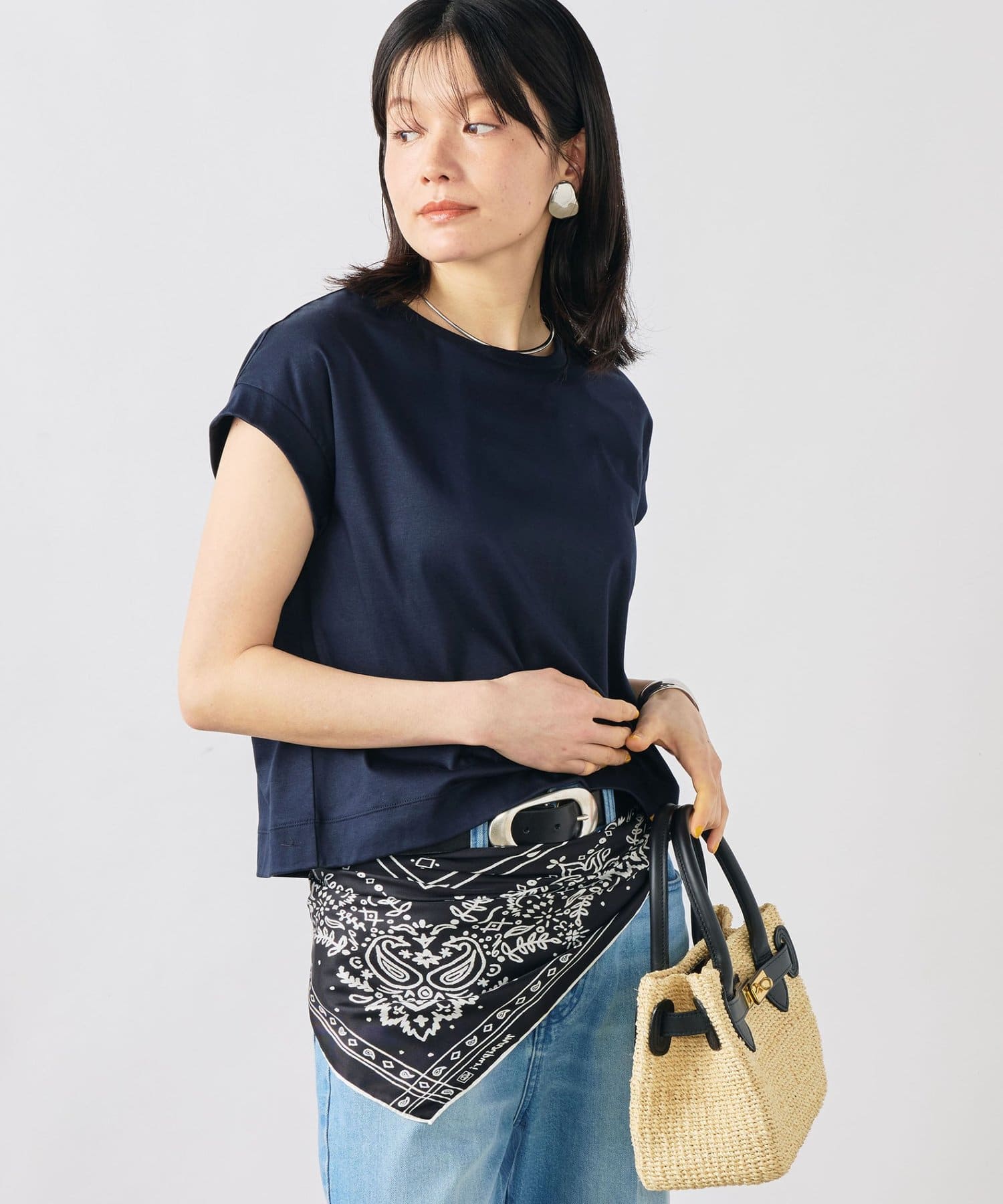 NOLLEY'S(ノーリーズ) ウォッシャブルワイドノースリーブTシャツ