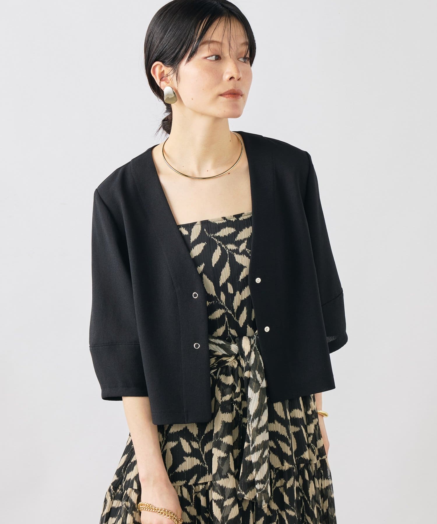 NOLLEY'S(ノーリーズ) ウォッシャブルヴィンテージメッシュカーディガン