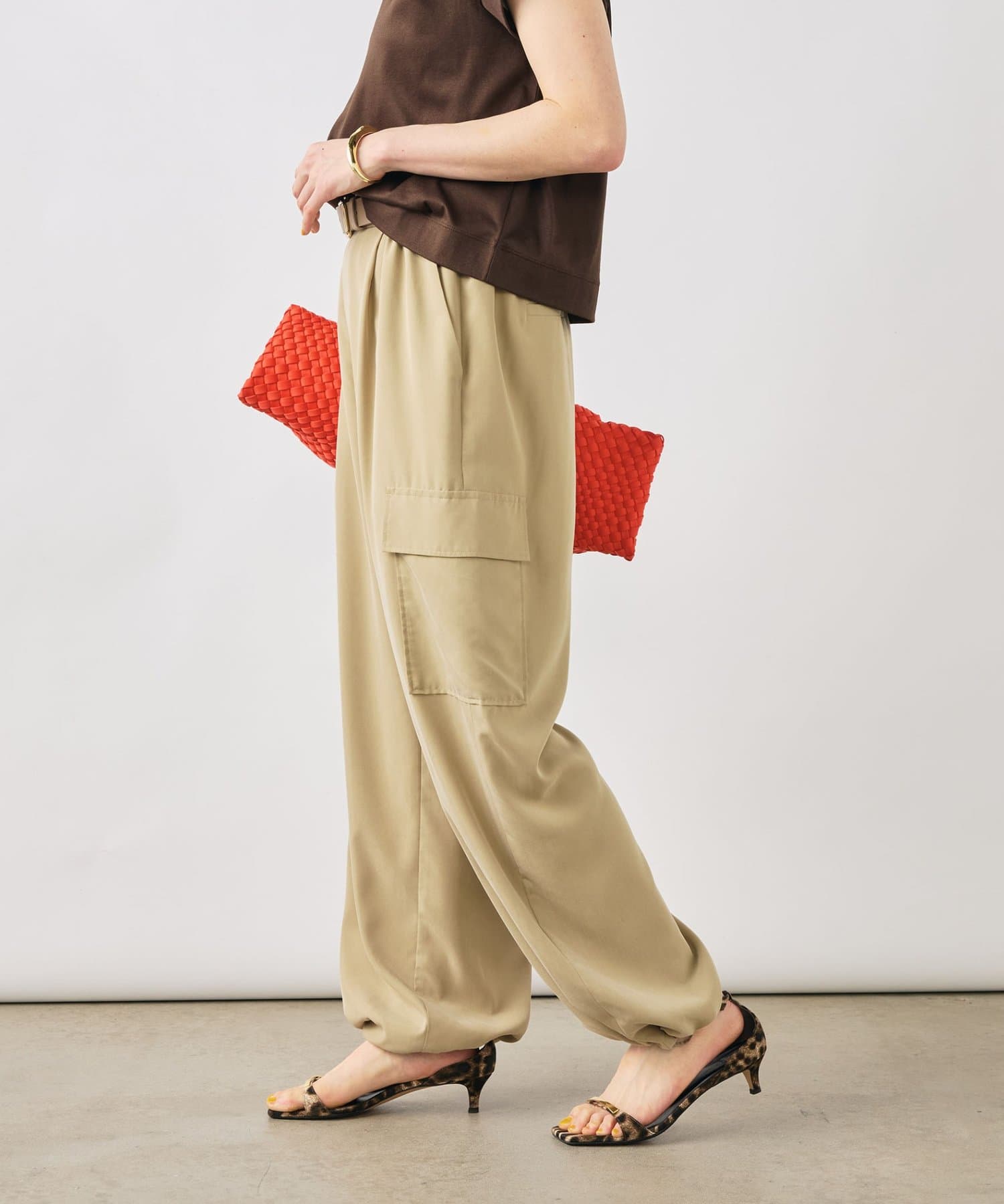 NOLLEY'S(ノーリーズ) 《セットアップ対応》ウォッシャブルサンドウォッシュカーゴパンツ