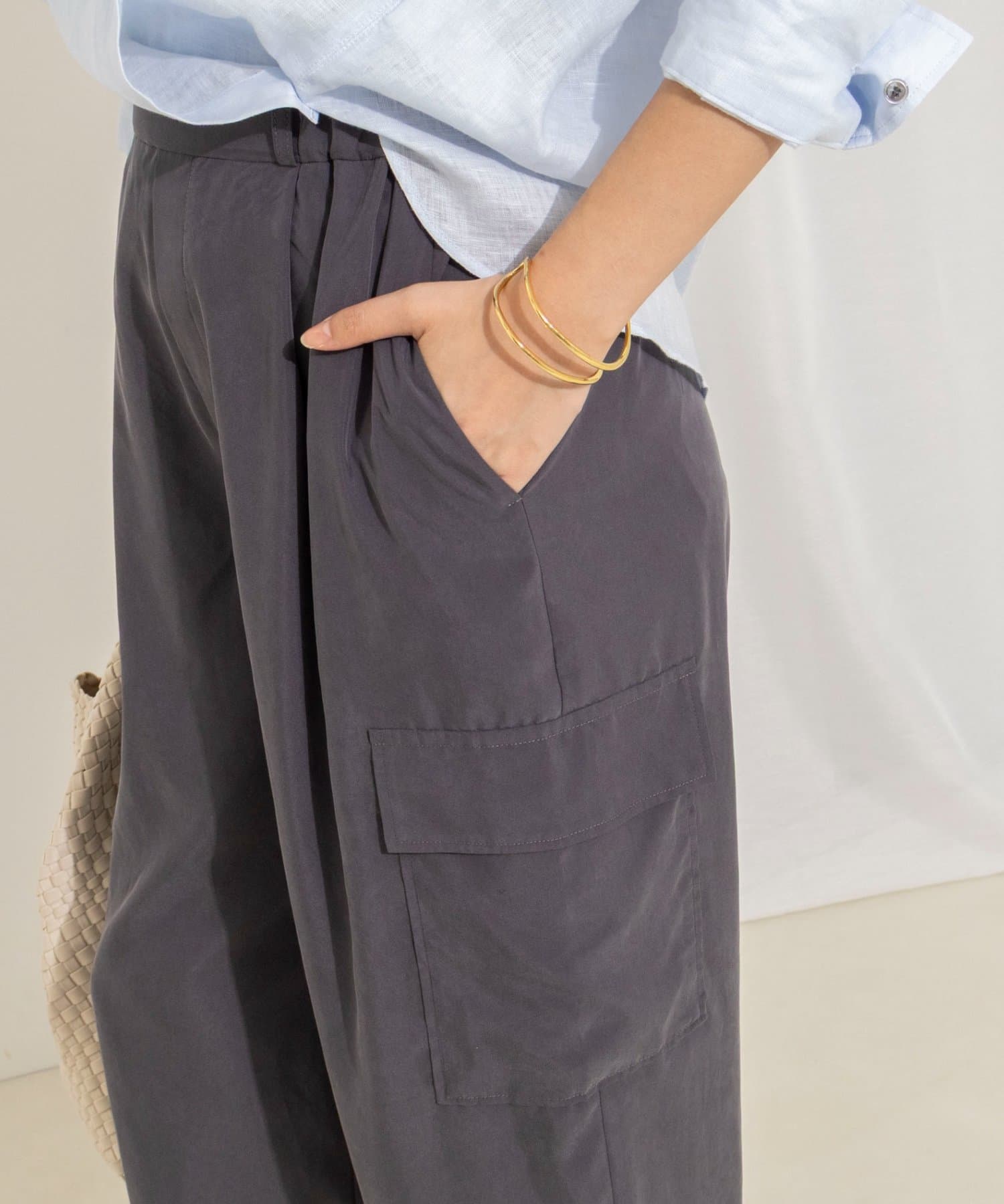 NOLLEY'S(ノーリーズ) 《セットアップ対応》ウォッシャブルサンドウォッシュカーゴパンツ