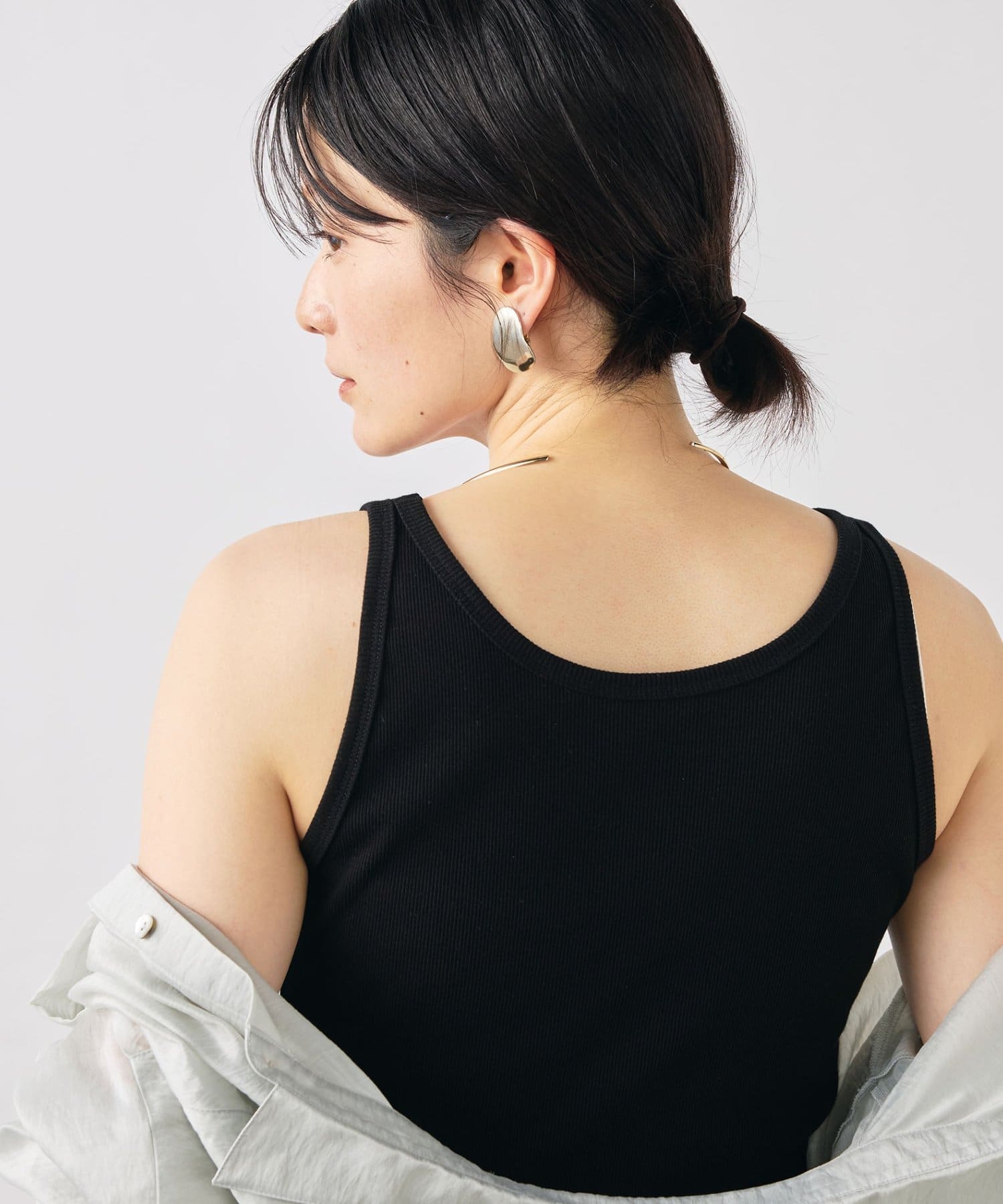 NOLLEY'S(ノーリーズ) ウォッシャブルヴィンテージリブ2WAYタンク