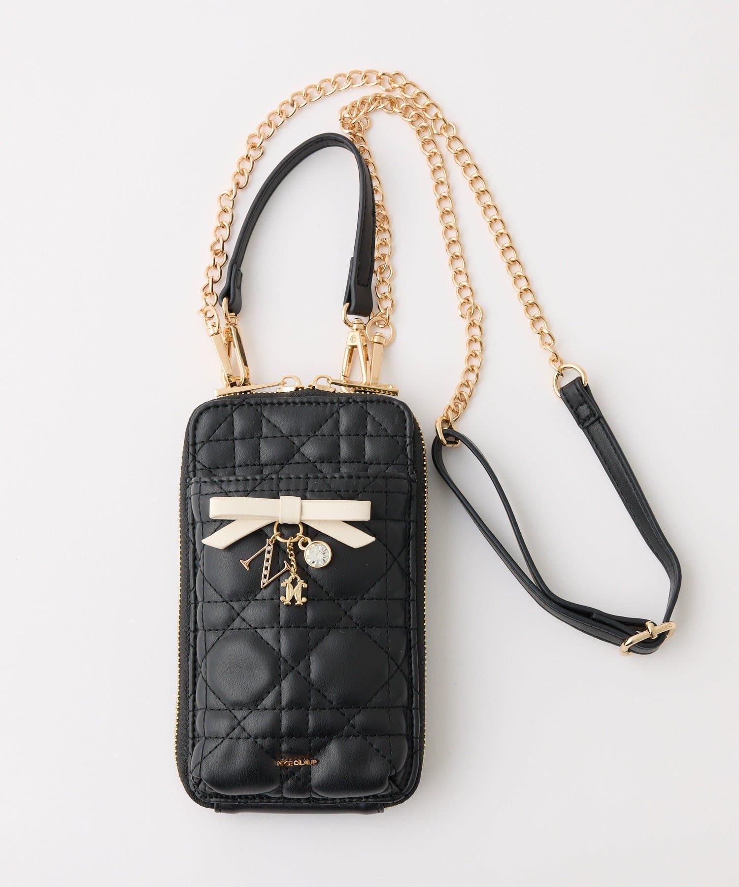 one after another NICE CLAUP(ワンアフターアナザー ナイスクラップ) リボンチャーム付きスマホショダー