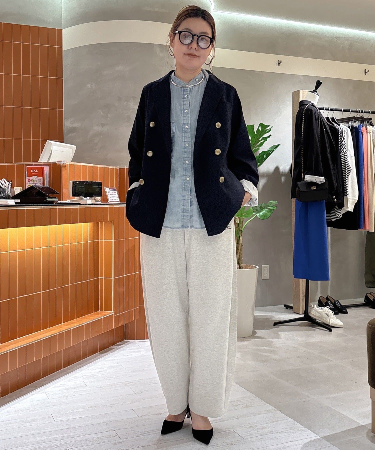 PUAL CE CIN(ピュアルセシン) 【＠remi_usus企画 / 接触冷感+抗菌】カーブシルエットカットソーパンツ