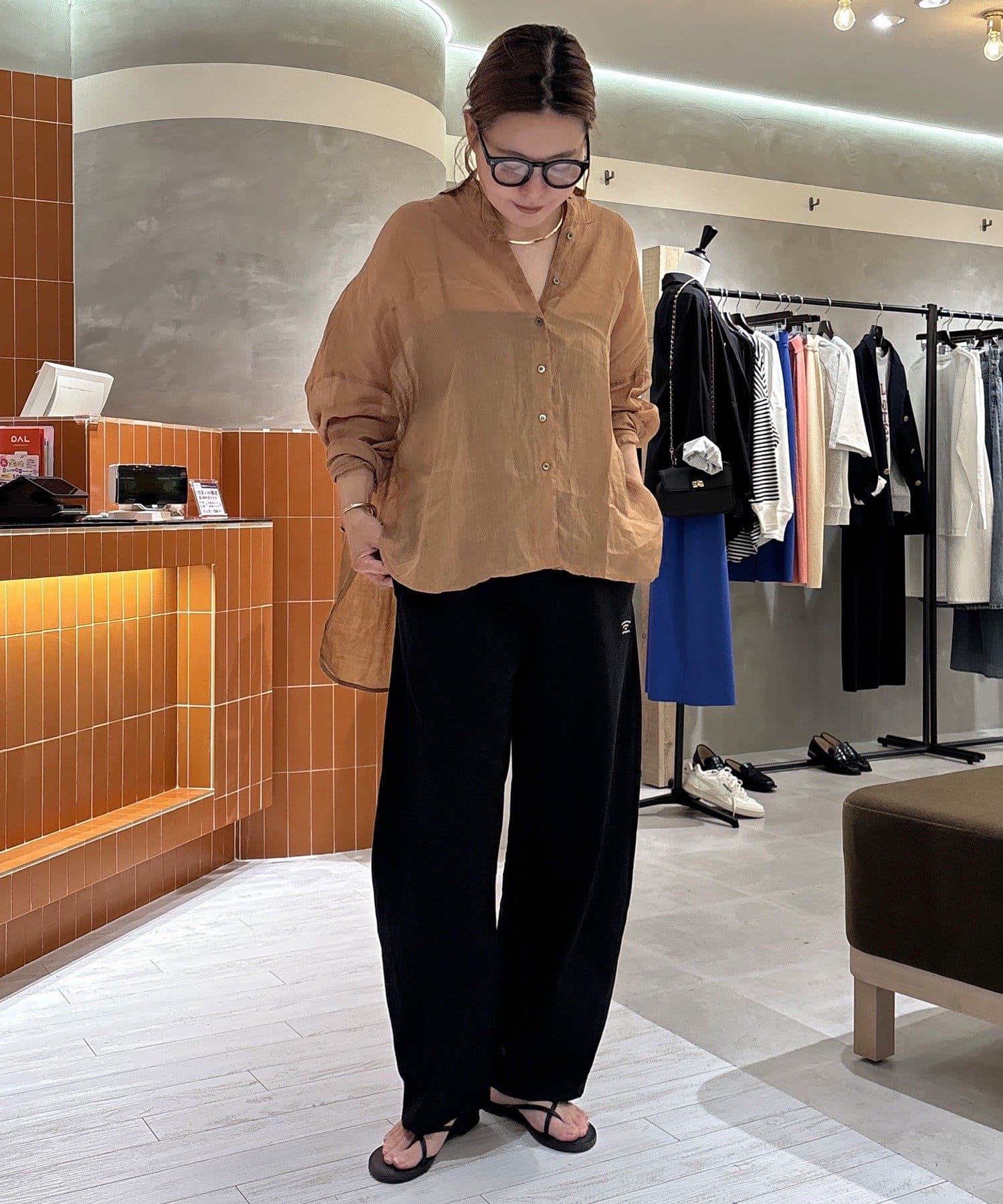 PUAL CE CIN(ピュアルセシン) 【＠remi_usus企画 / 接触冷感+抗菌】カーブシルエットカットソーパンツ