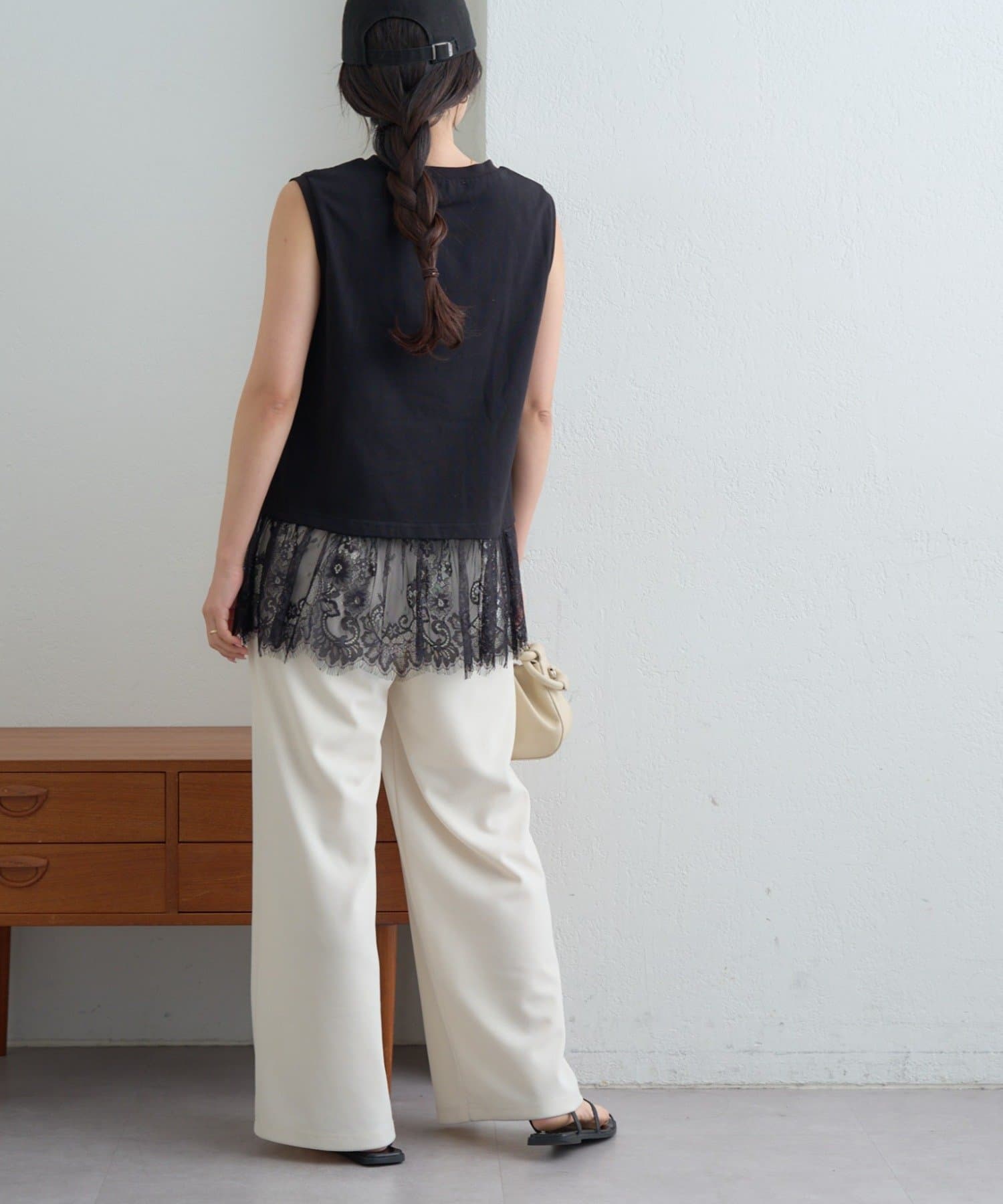 CIAOPANIC TYPY(チャオパニックティピー) 裾レースノースリーブTee