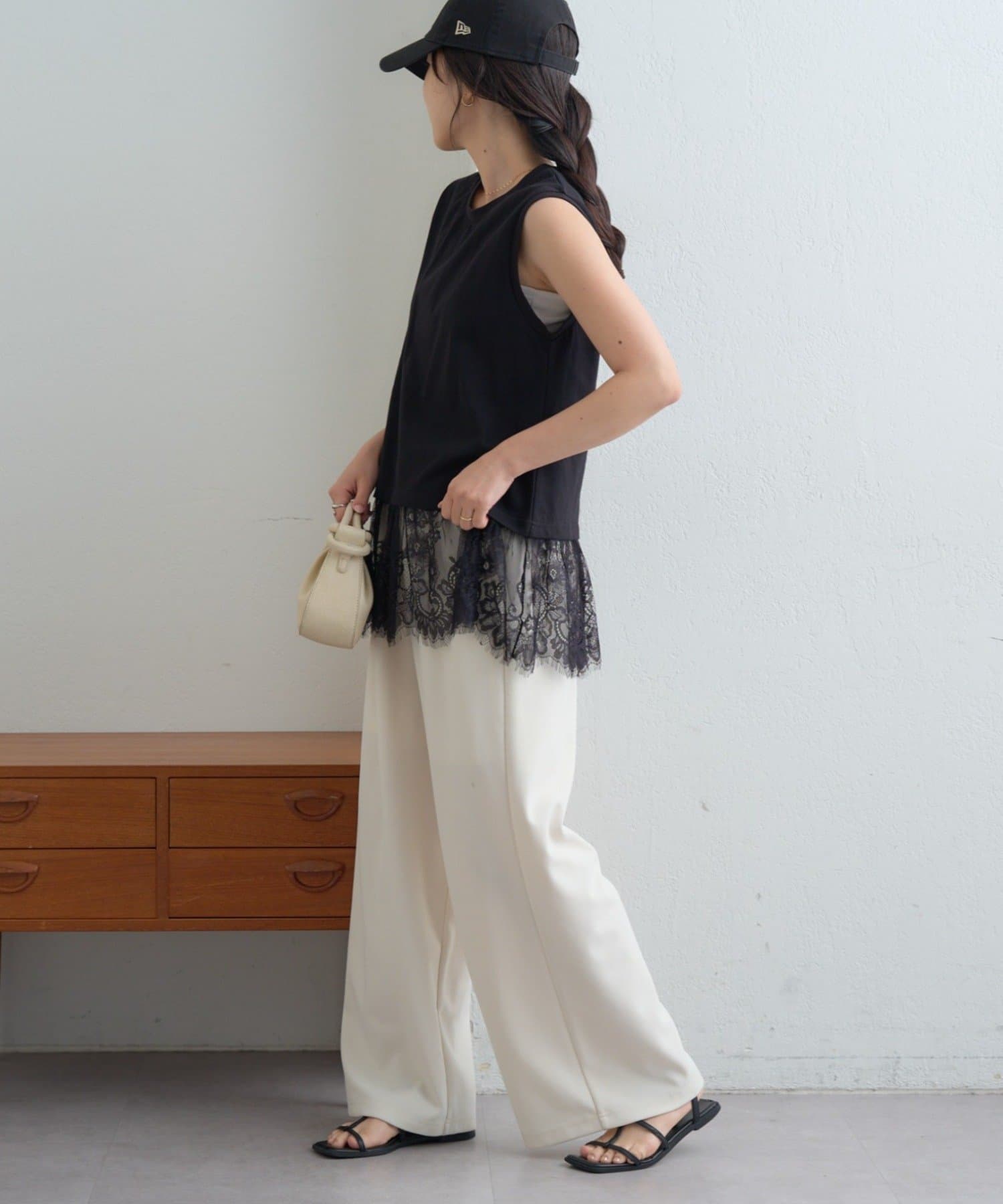 CIAOPANIC TYPY(チャオパニックティピー) 裾レースノースリーブTee