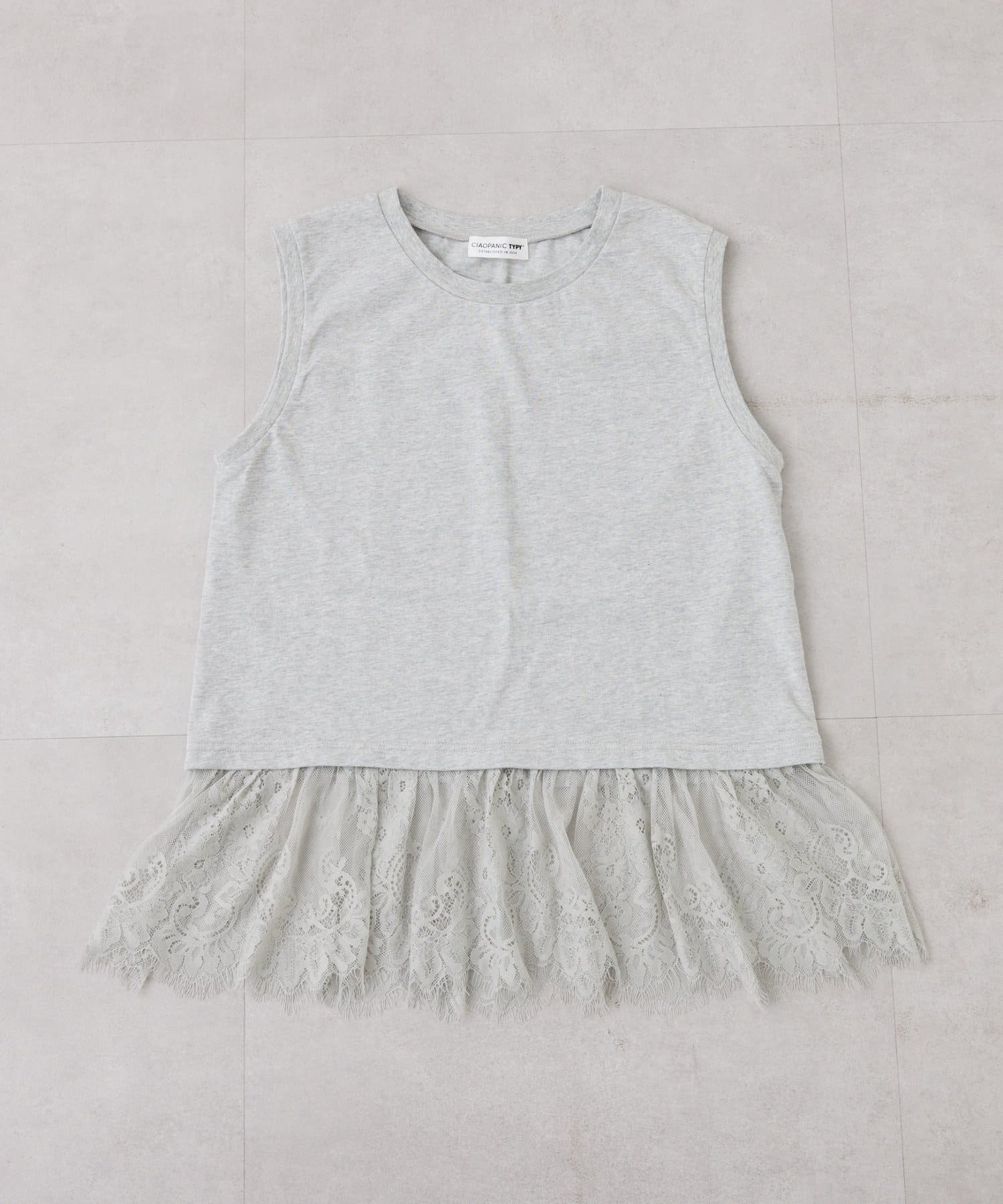 CIAOPANIC TYPY(チャオパニックティピー) 裾レースノースリーブTee