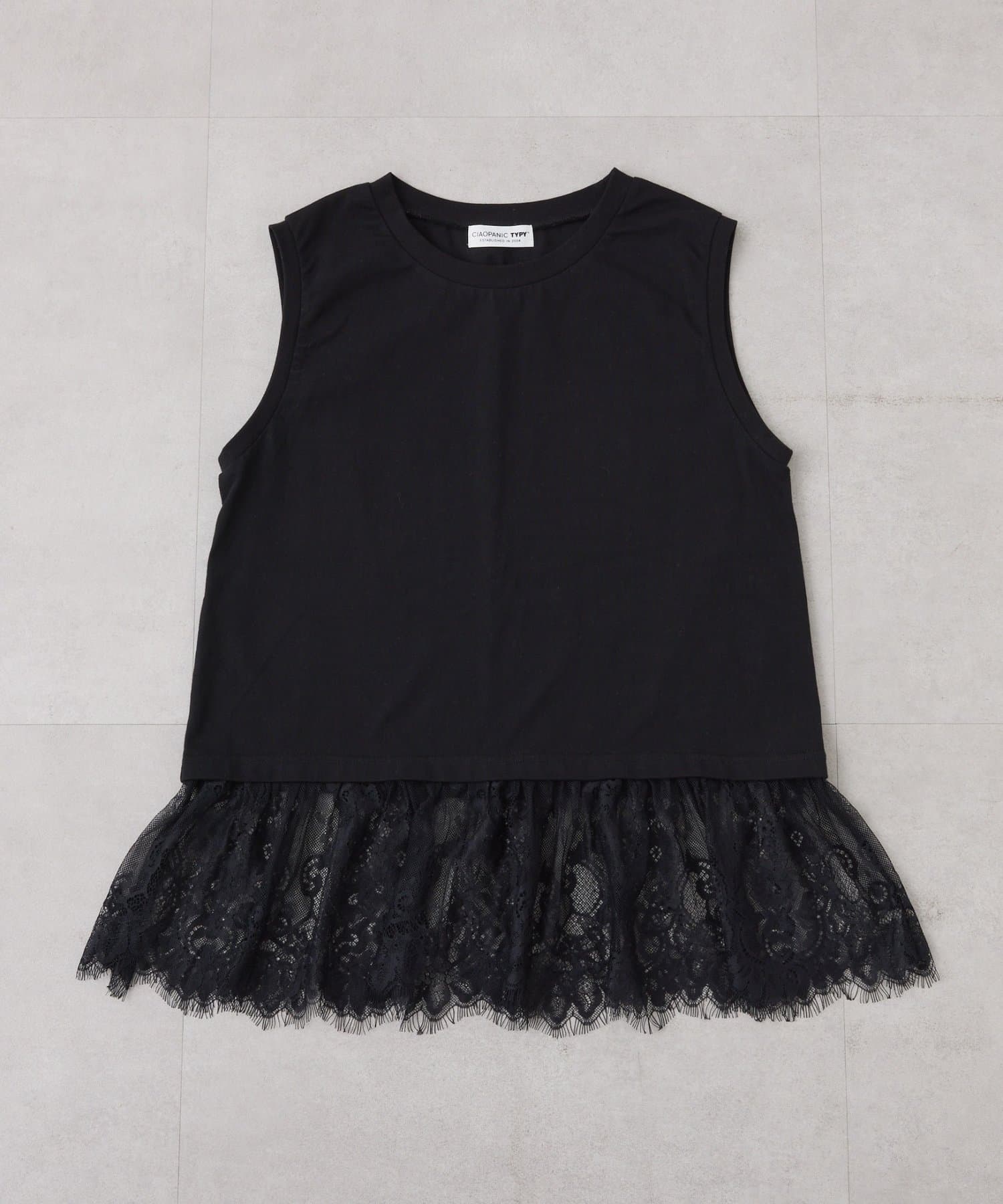 CIAOPANIC TYPY(チャオパニックティピー) 裾レースノースリーブTee