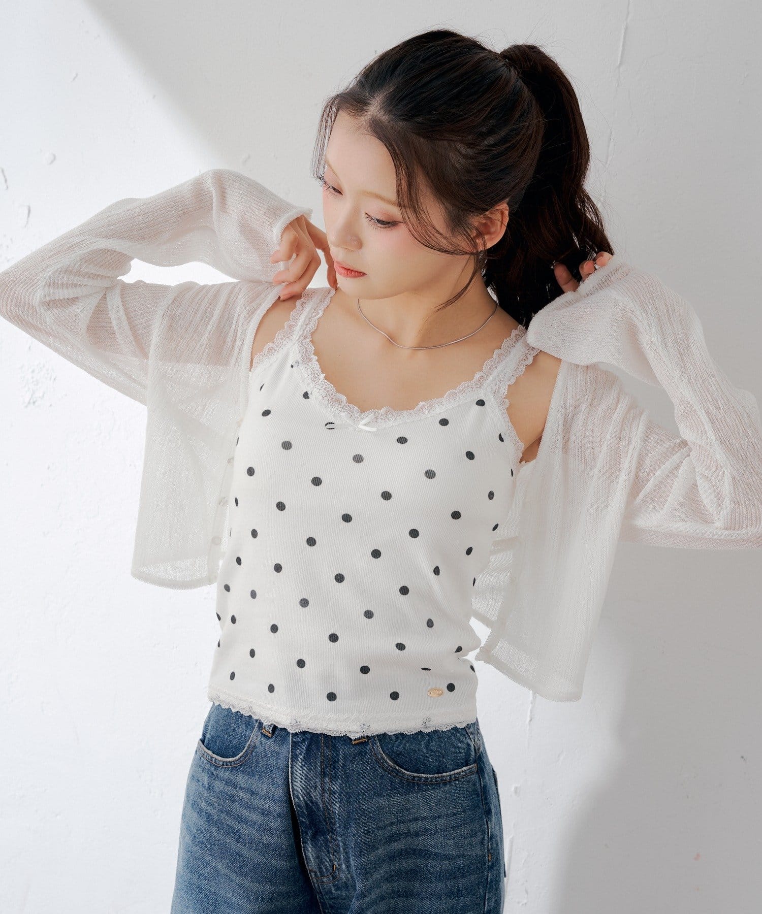 Chico(チコ) カップ付アソートリブキャミ