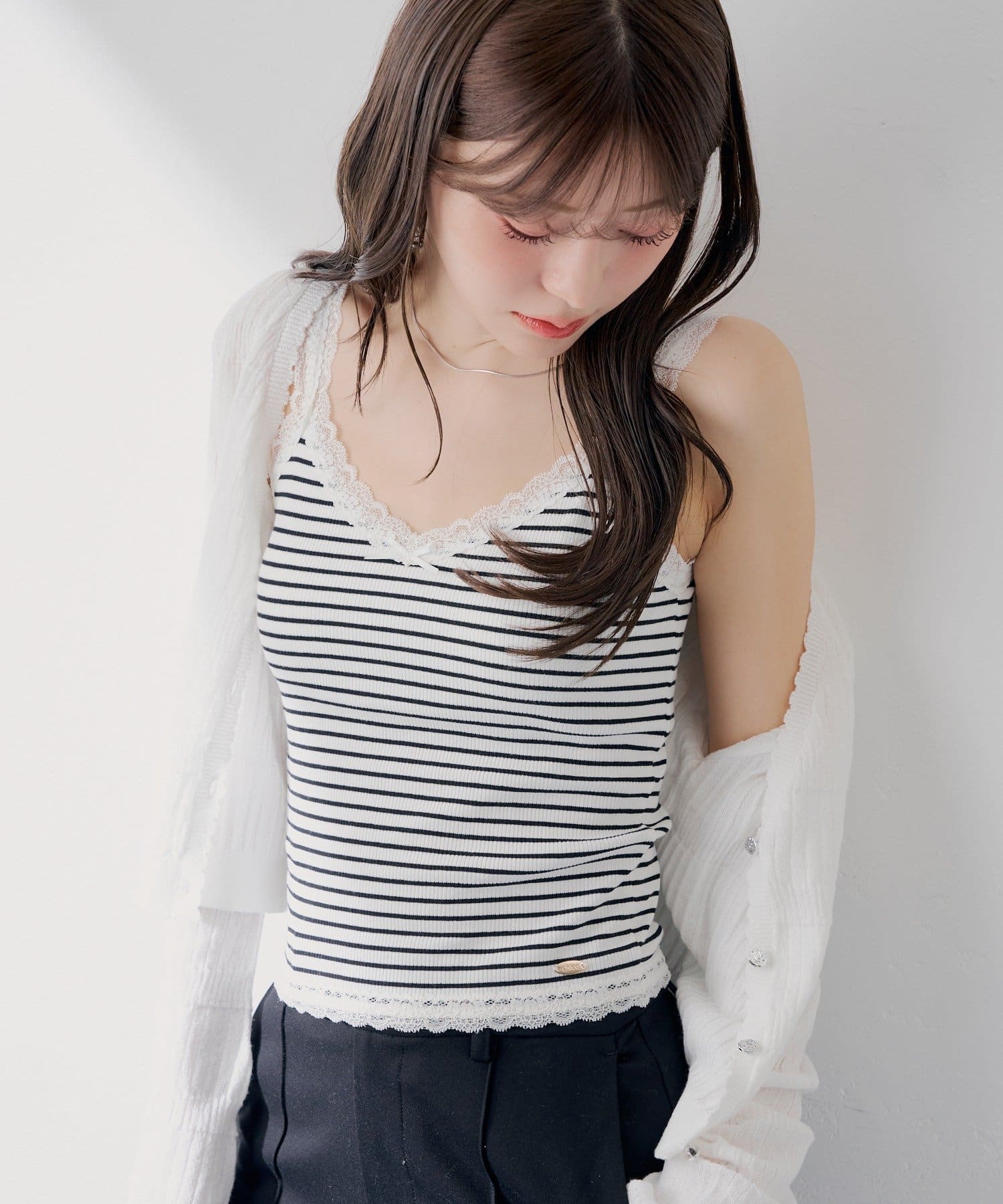 Chico(チコ) カップ付アソートリブキャミ