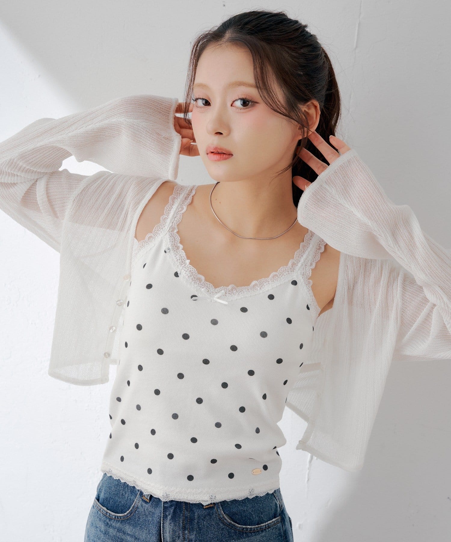 Chico(チコ) カップ付アソートリブキャミ