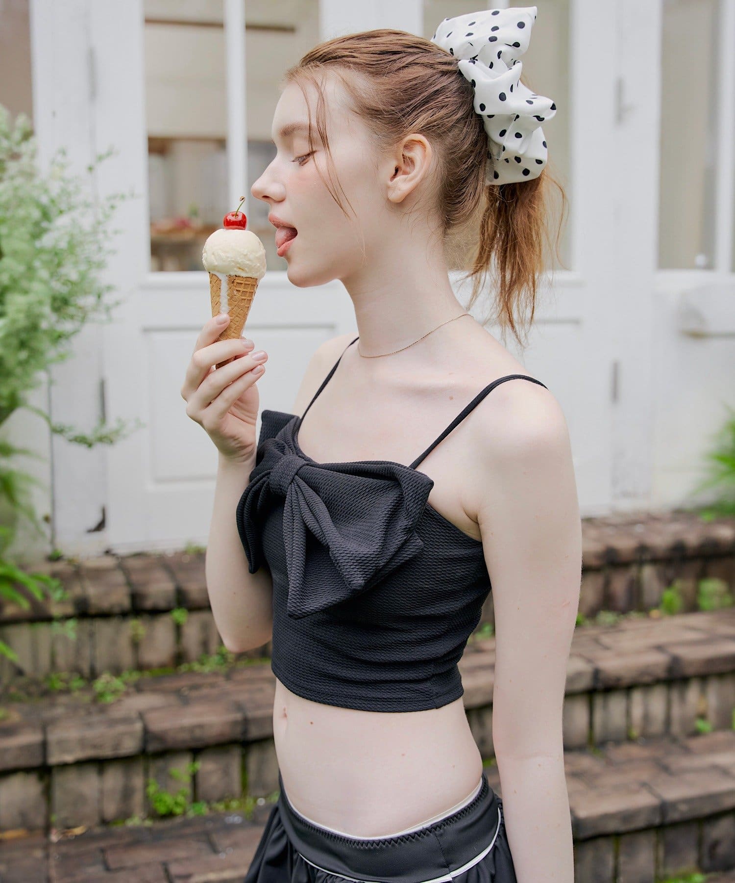 Chico(チコ) 【水着/トップス】フロントリボントップス