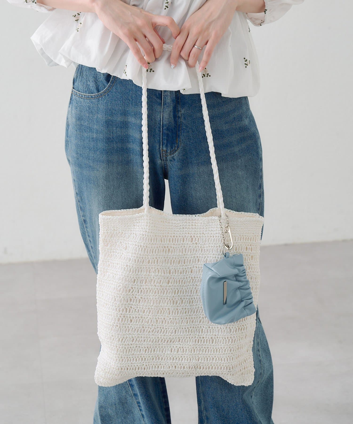 Kastane(カスタネ) 【4/5(日)0:00発売】ラメクロシェトートバッグ