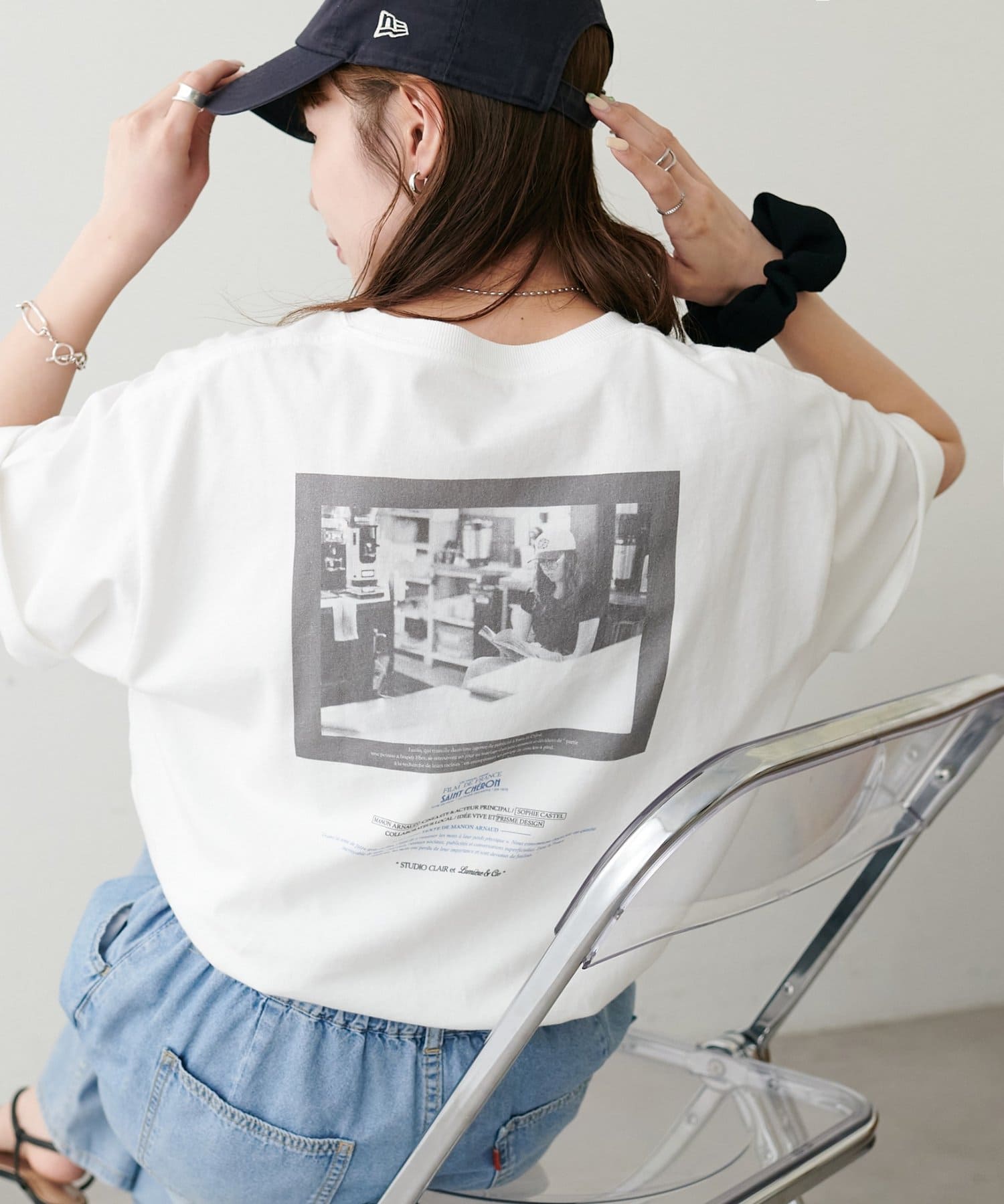 DISCOAT(ディスコート) 【Enlude】モノクロフォトTシャツ《ユニセックス》