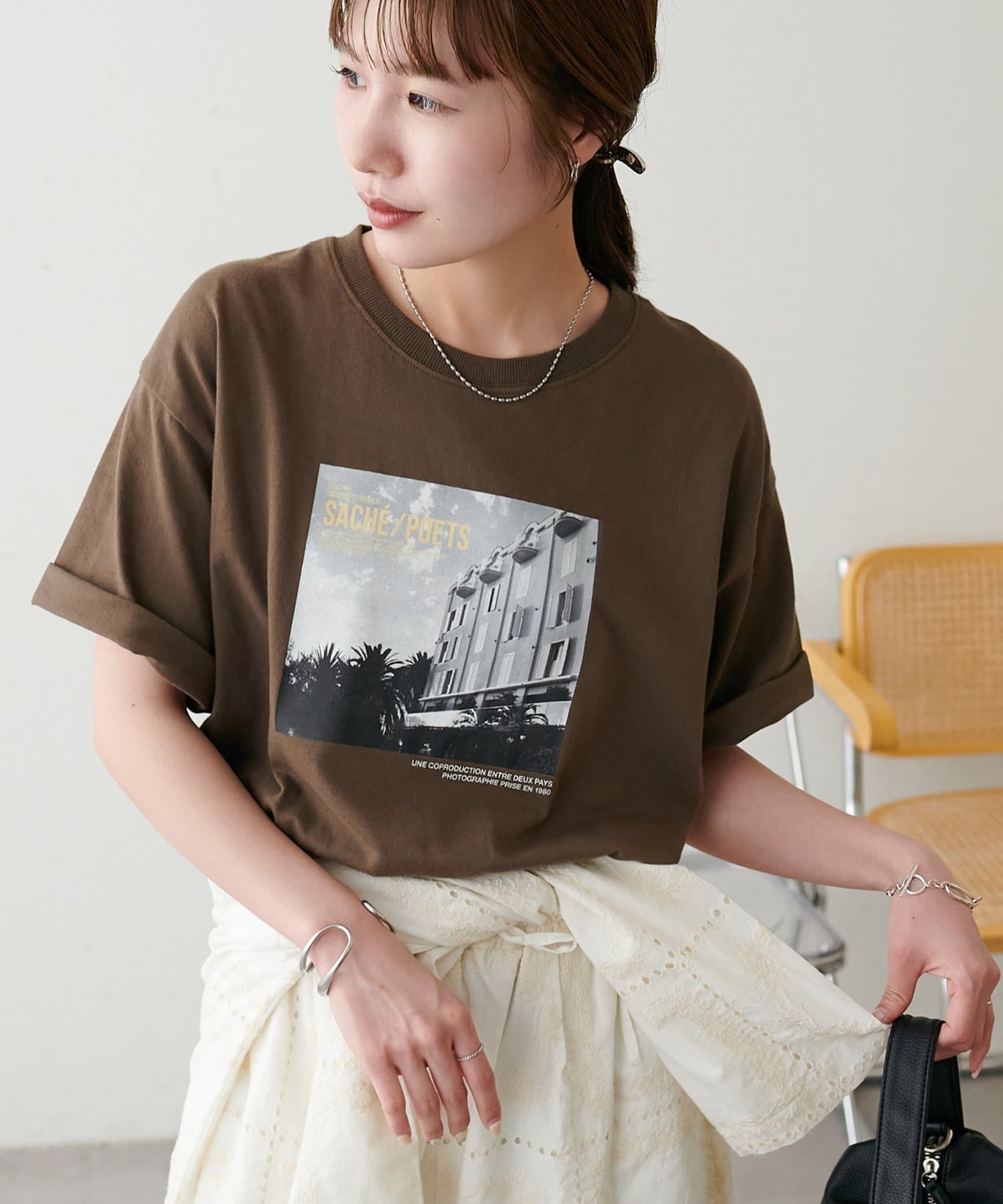 DISCOAT(ディスコート) 【Enlude】モノクロフォトTシャツ《ユニセックス》