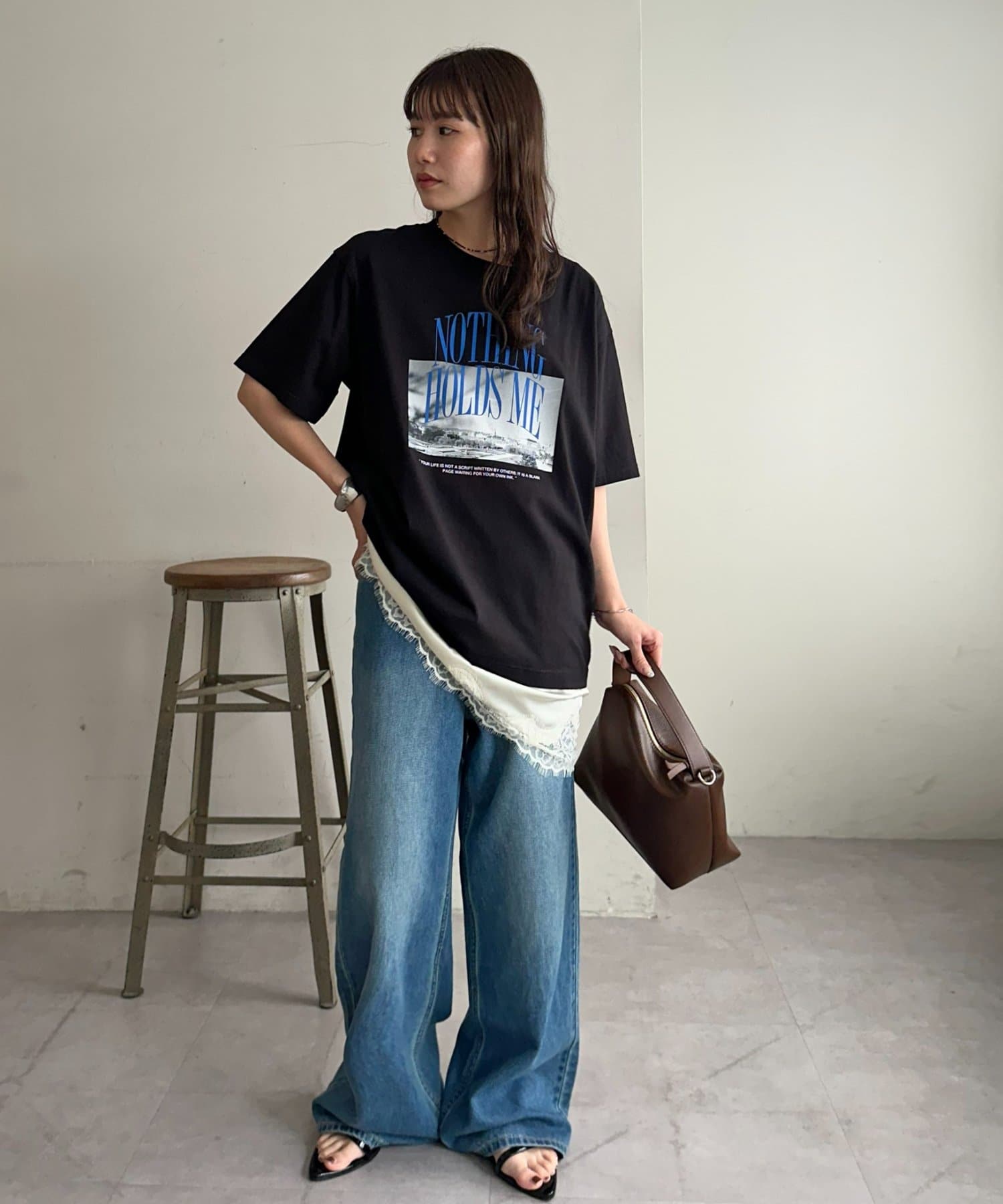 DISCOAT(ディスコート) 【Enlude】メッセージロゴフォトTシャツ《ユニセックス》