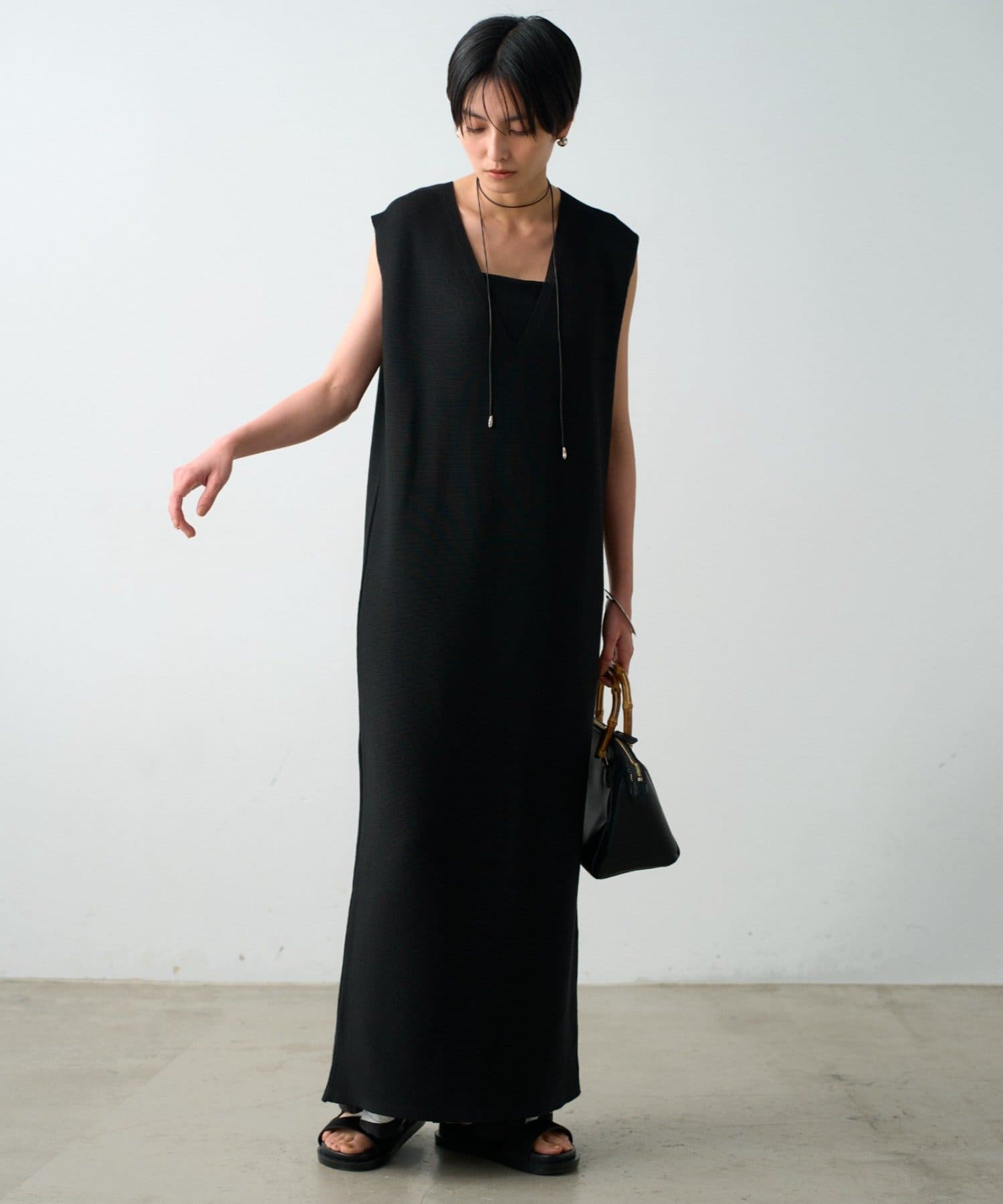 LOUNGEDRESS(ラウンジドレス) 【JAPAN MADE】マキシVワンピース