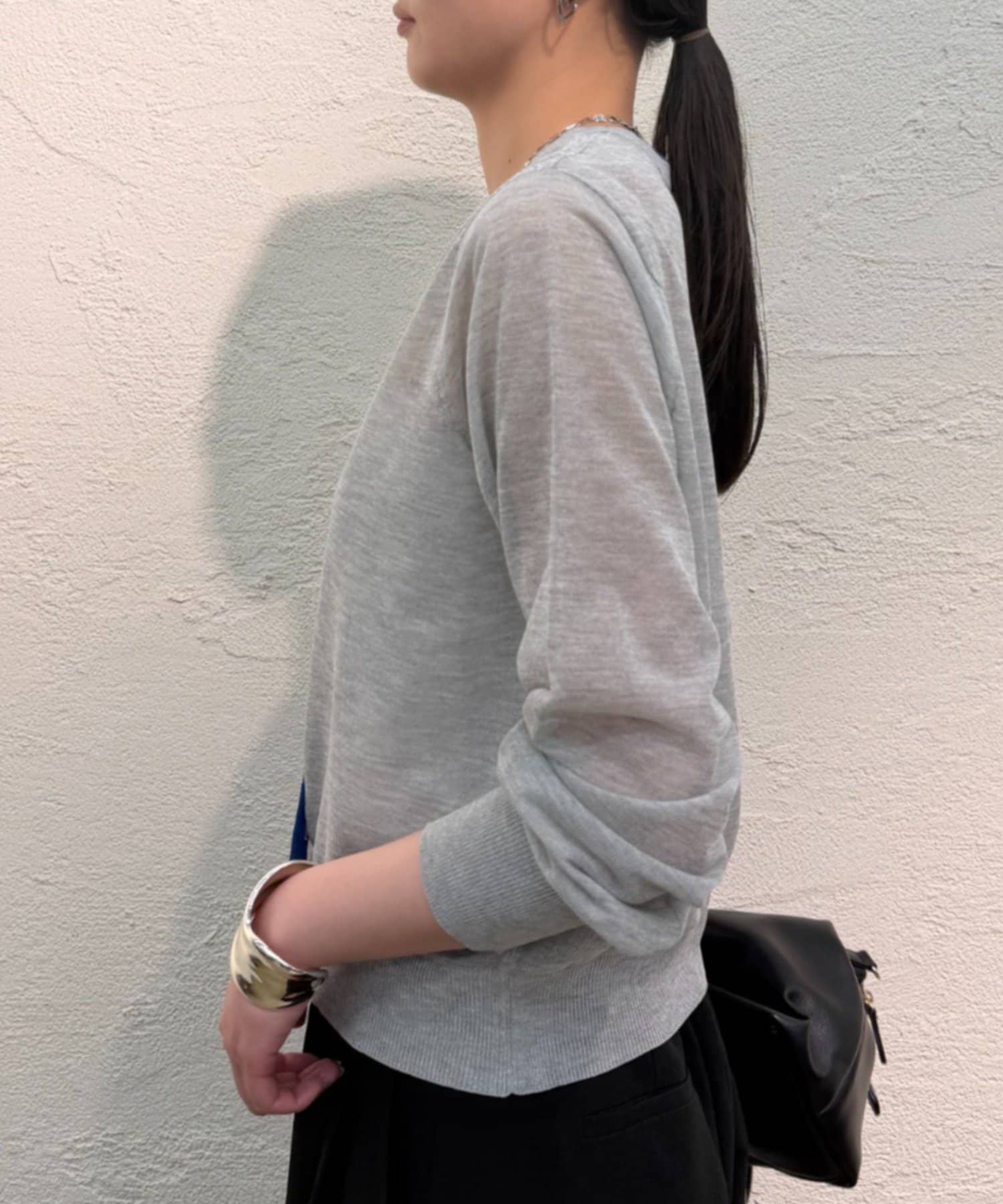 LOUNGEDRESS(ラウンジドレス) シアーWカラーカーデ