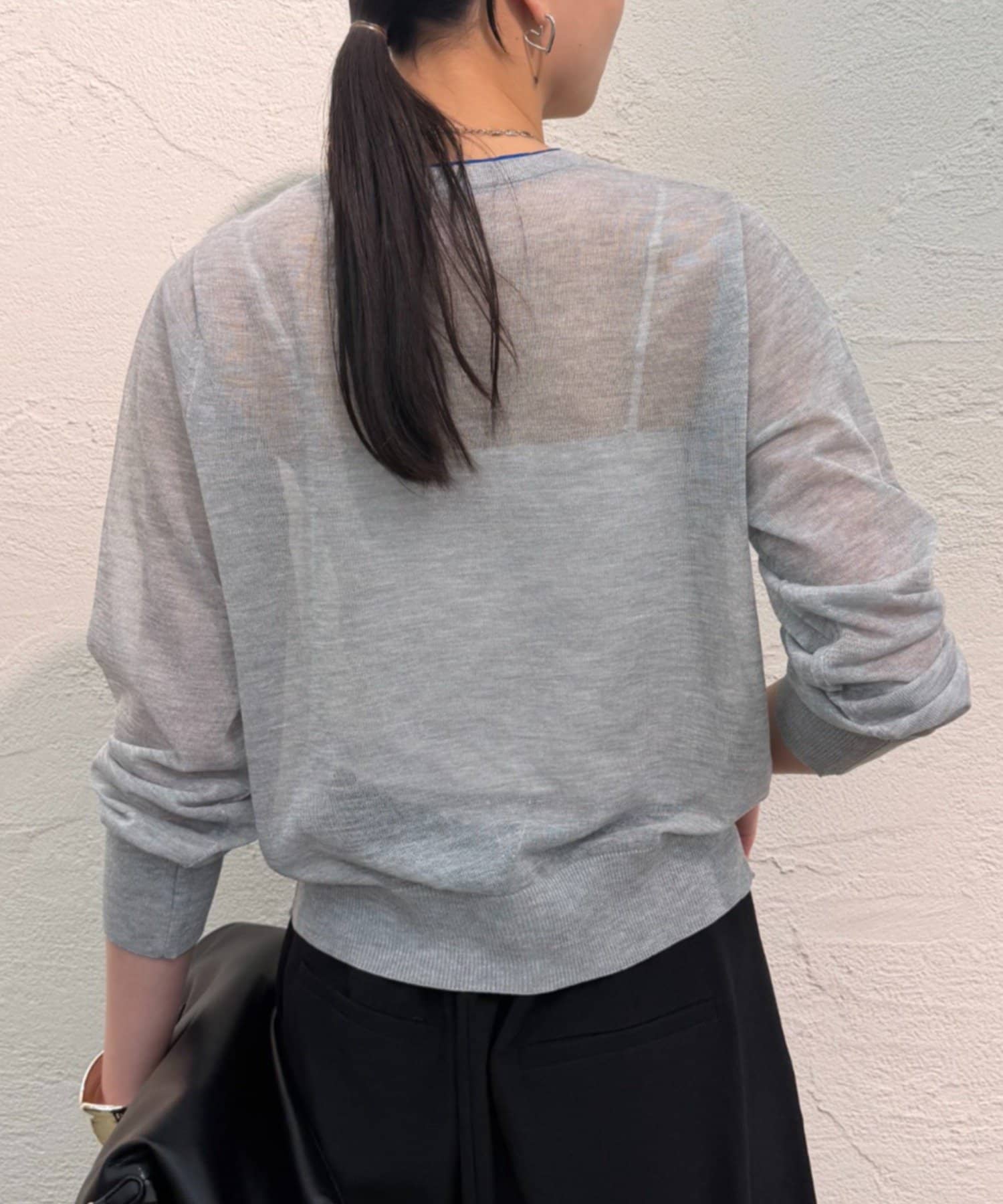 LOUNGEDRESS(ラウンジドレス) シアーWカラーカーデ