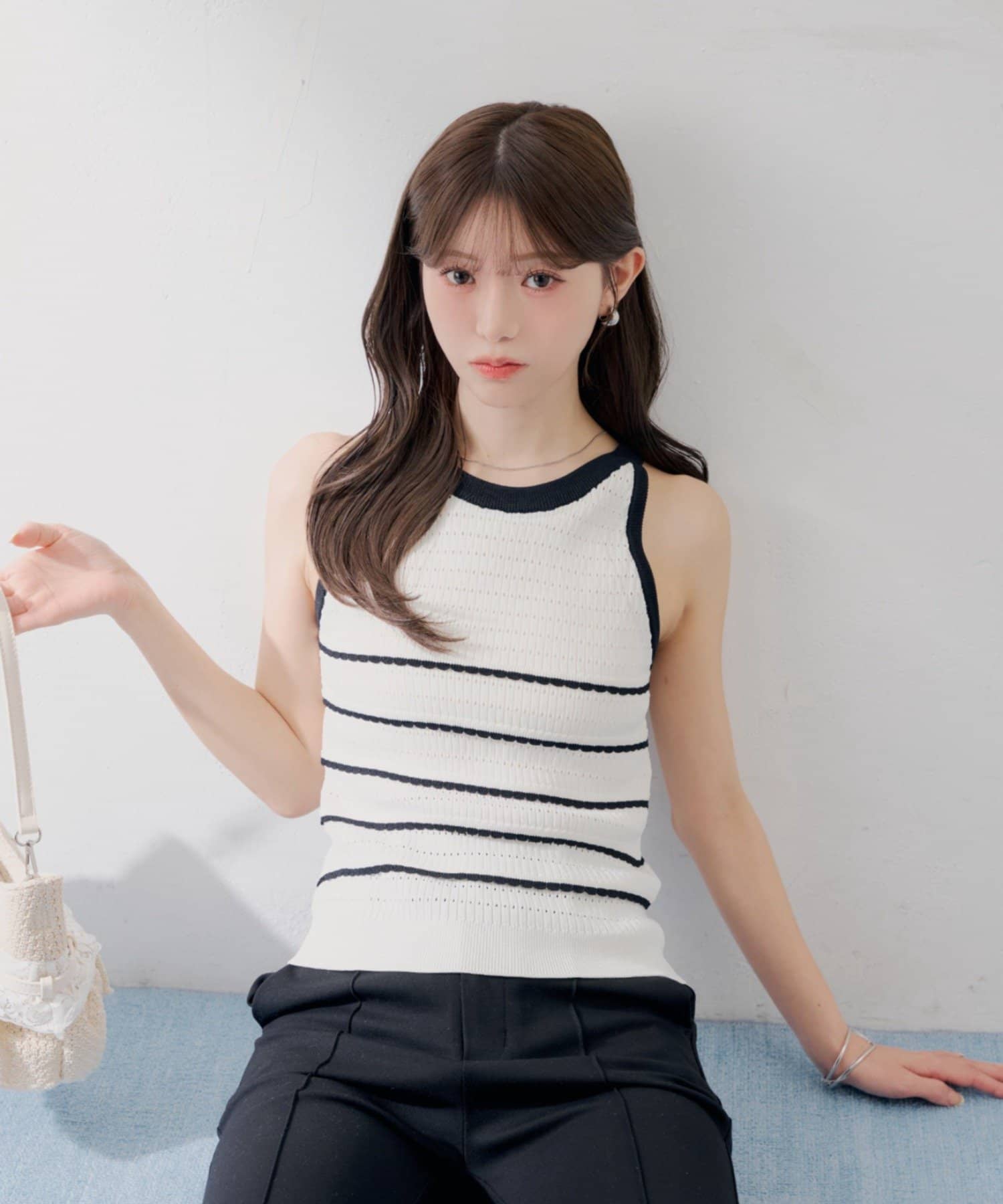 Chico(チコ) 【SALON by Chico】パット付きバックリボンフリルタンク