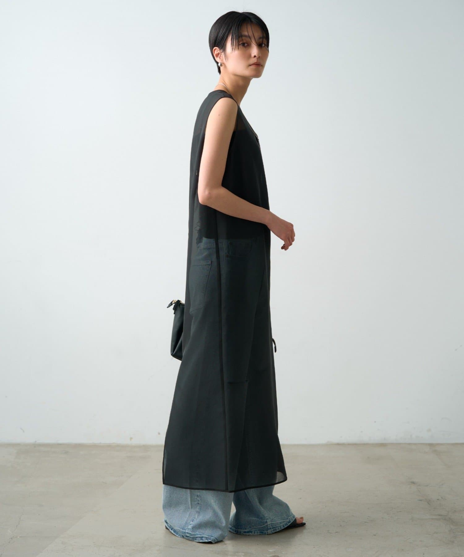 LOUNGEDRESS(ラウンジドレス) 【JAPAN MADE】シアーノースリワンピース