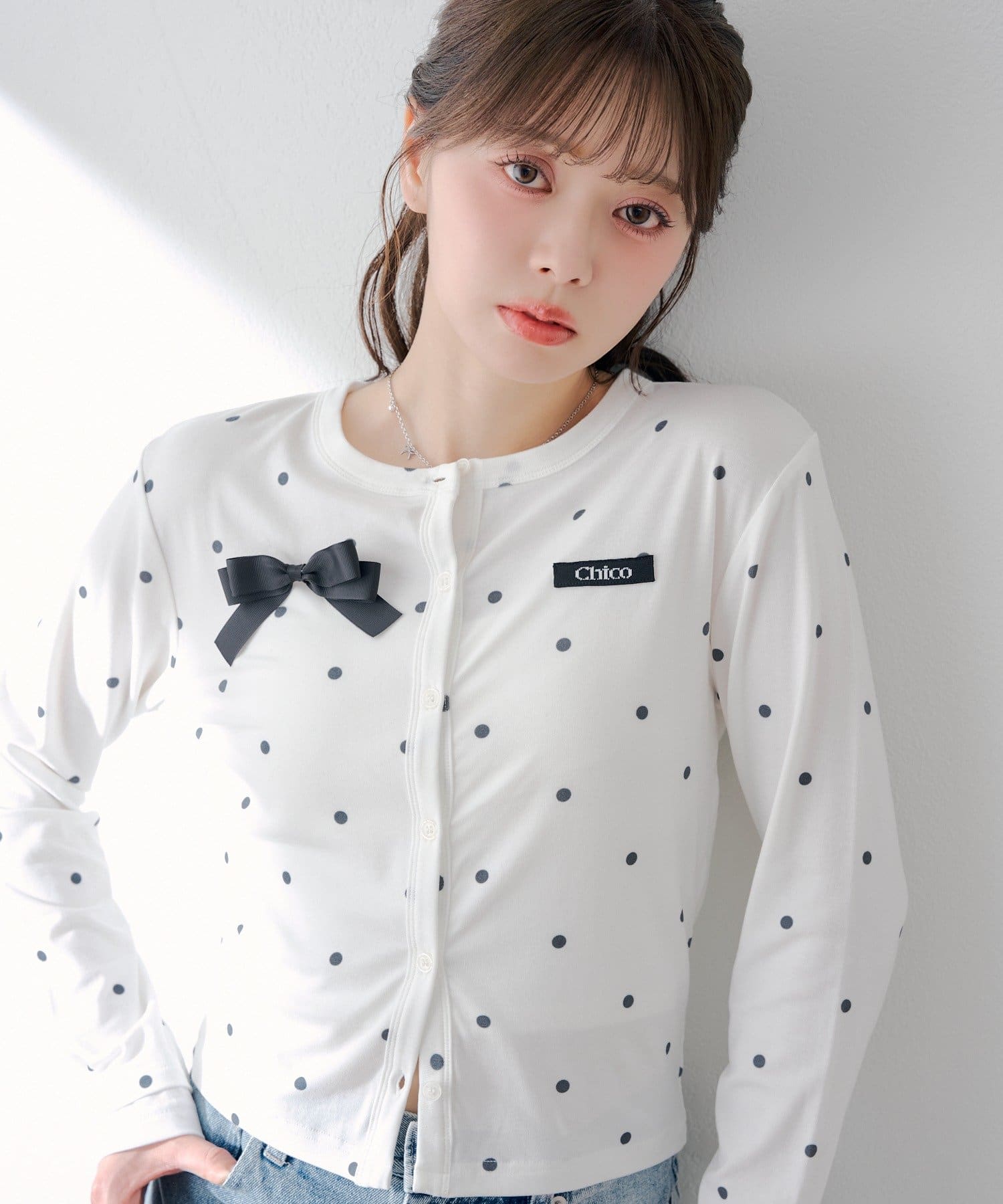 Chico(チコ) レイヤードコンパクトカーディガン