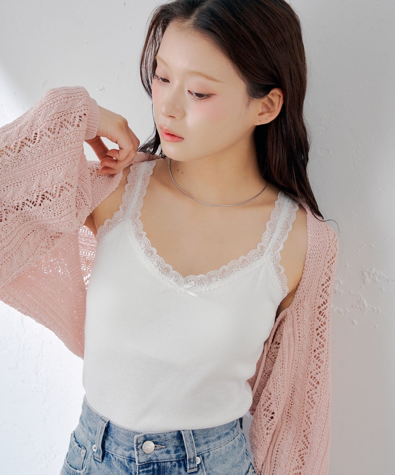 Chico(チコ) リボンニットボレロカーディガン