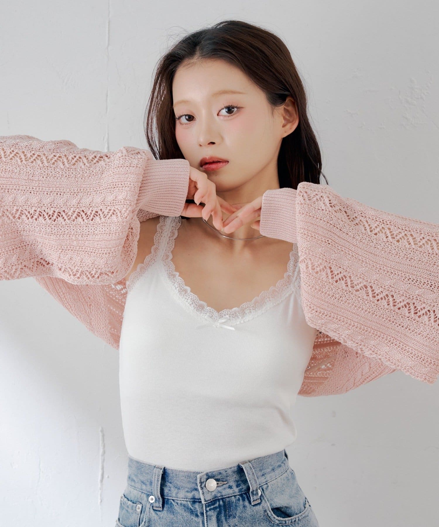 Chico(チコ) リボンニットボレロカーディガン