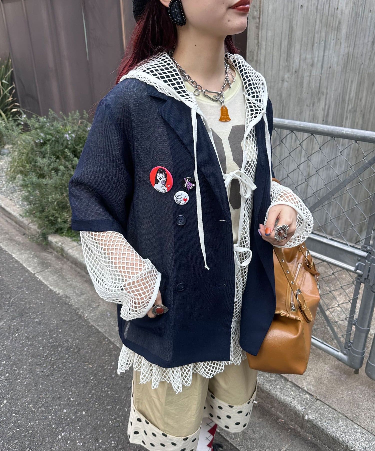 CIAOPANIC(チャオパニック) 缶バッジSETメッシュテーラードジャケット