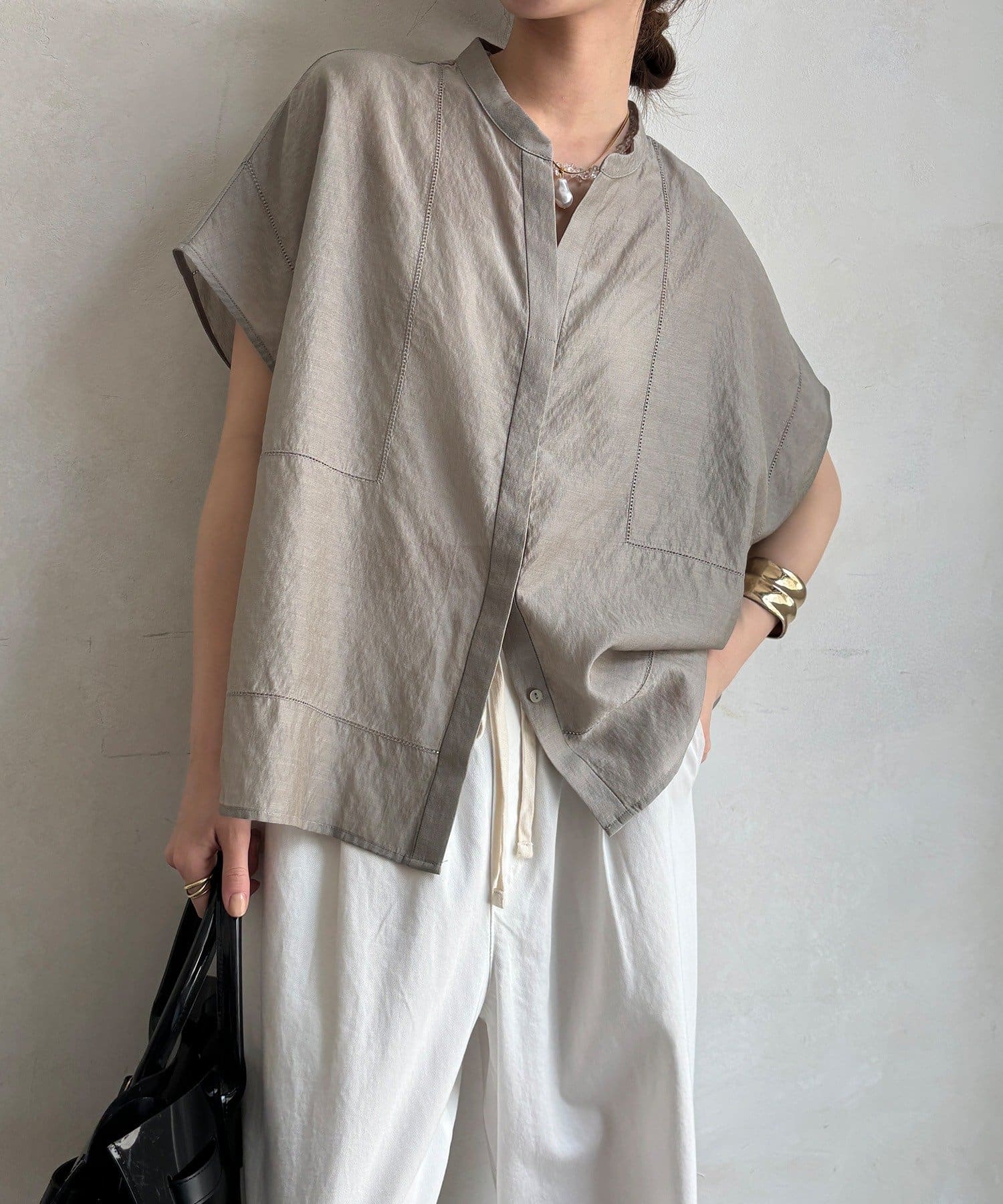DOUDOU(ドゥドゥ) 【WEB限定】ピコミシンポンチョシャツ