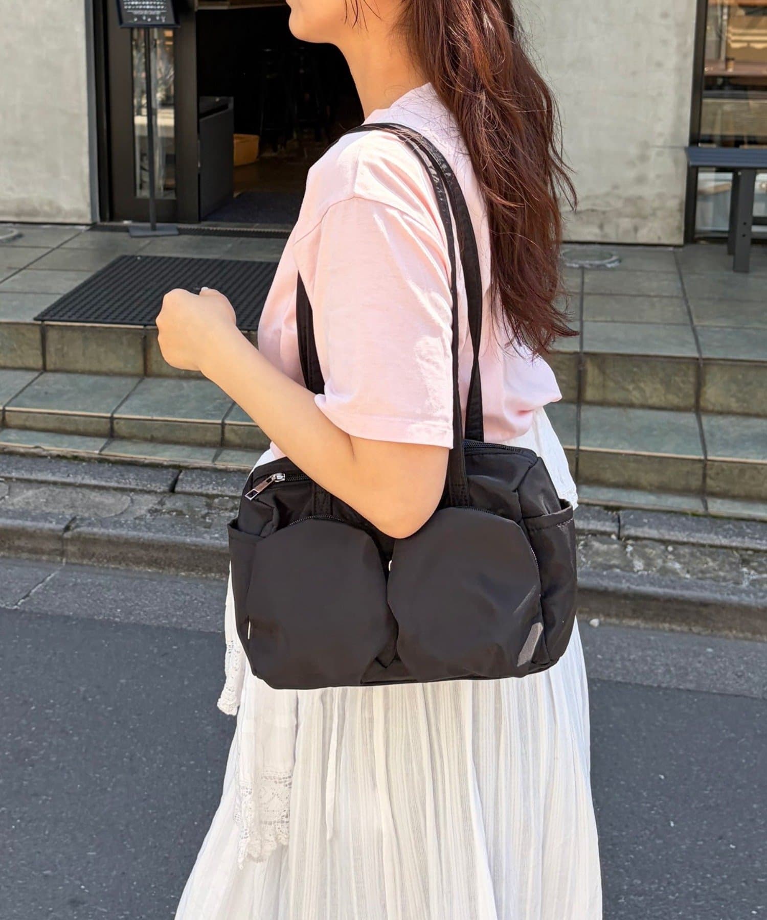 Lattice(ラティス) ポケット付きハンドバッグ